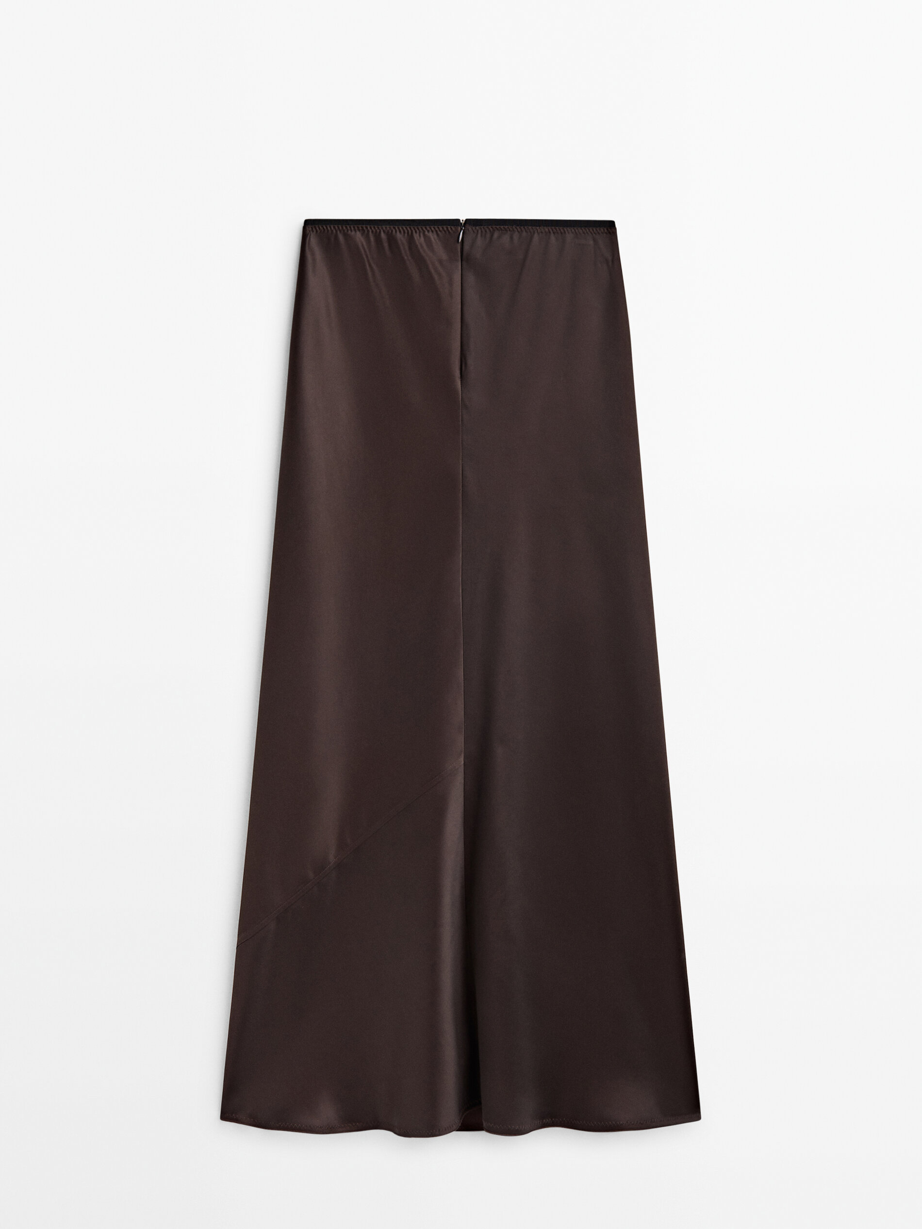Satin midi skirt massimo dutti hot sale
