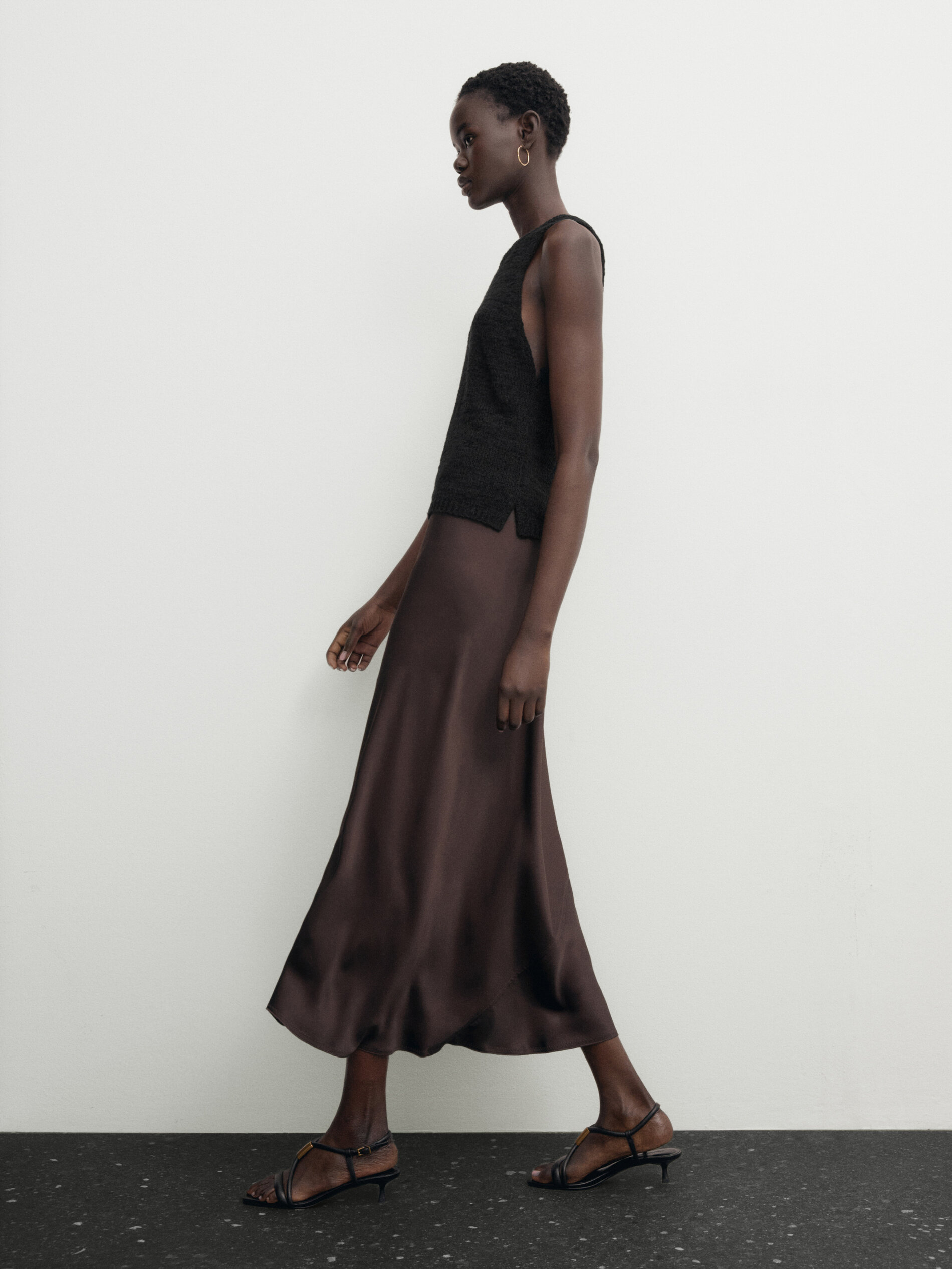 Satin skirt hot sale massimo dutti