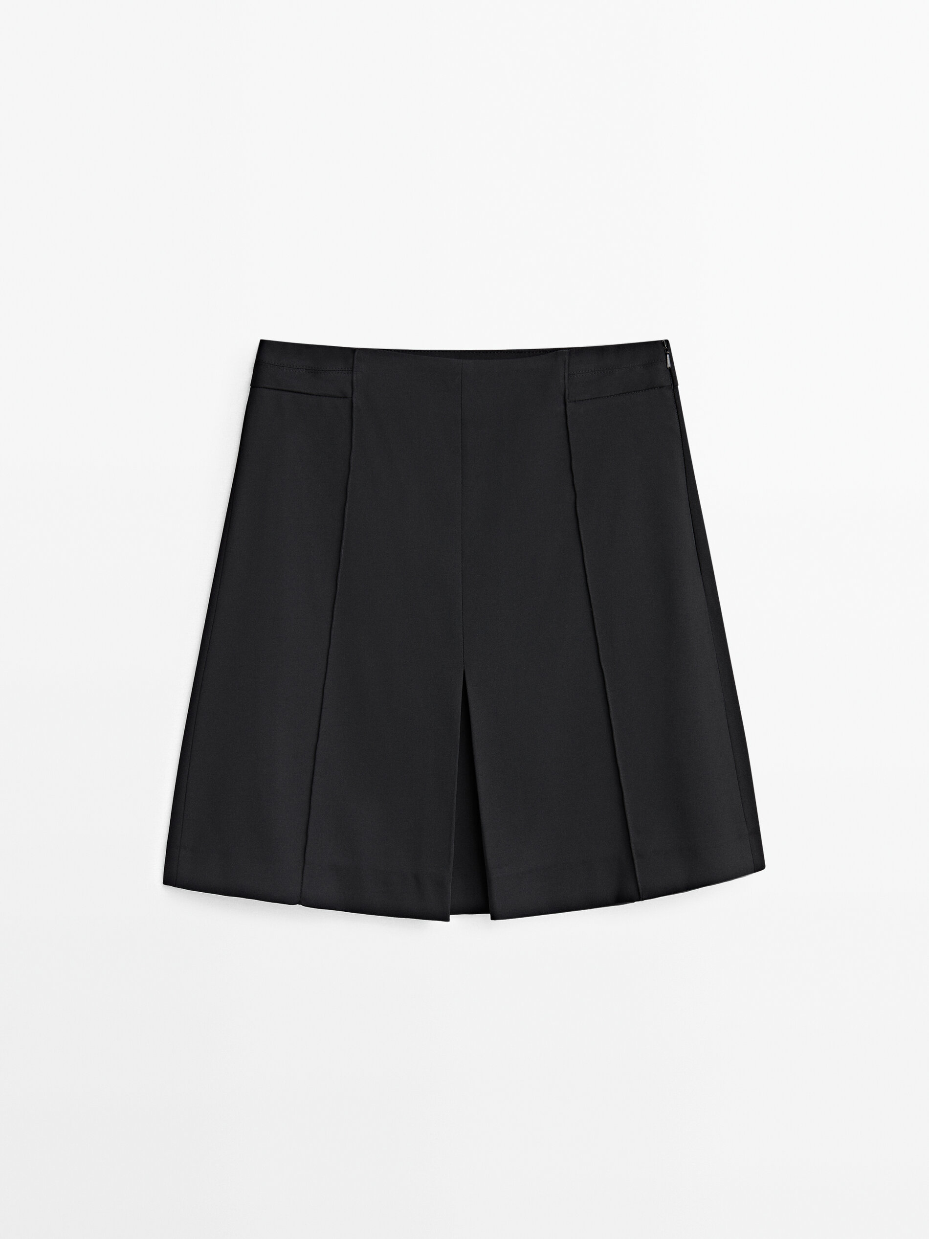 Massimo dutti white pleated top skirt