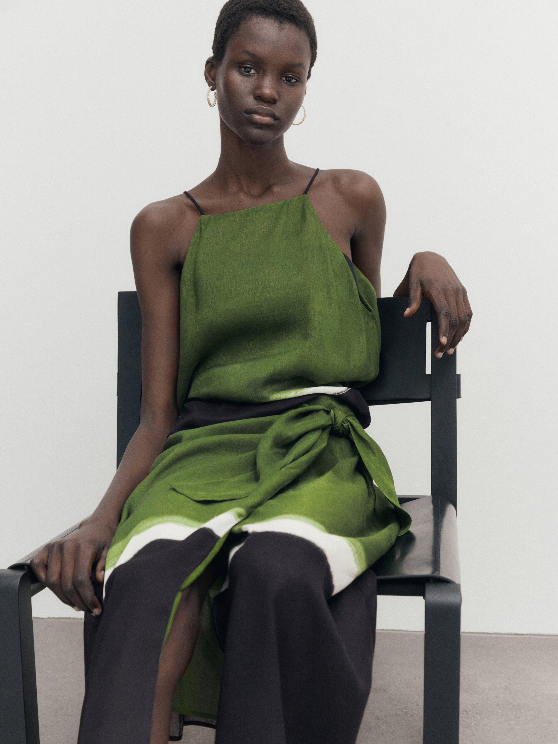 Zara green tie dye skirt new arrivals