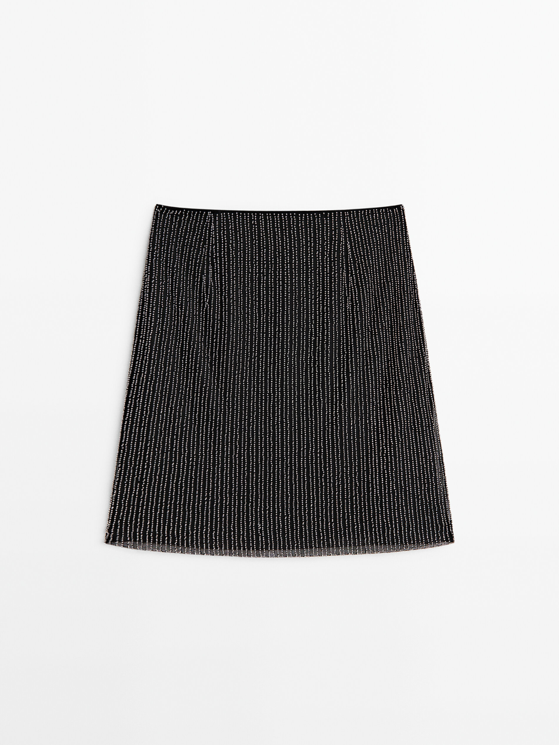 Massimo dutti white pleated top skirt