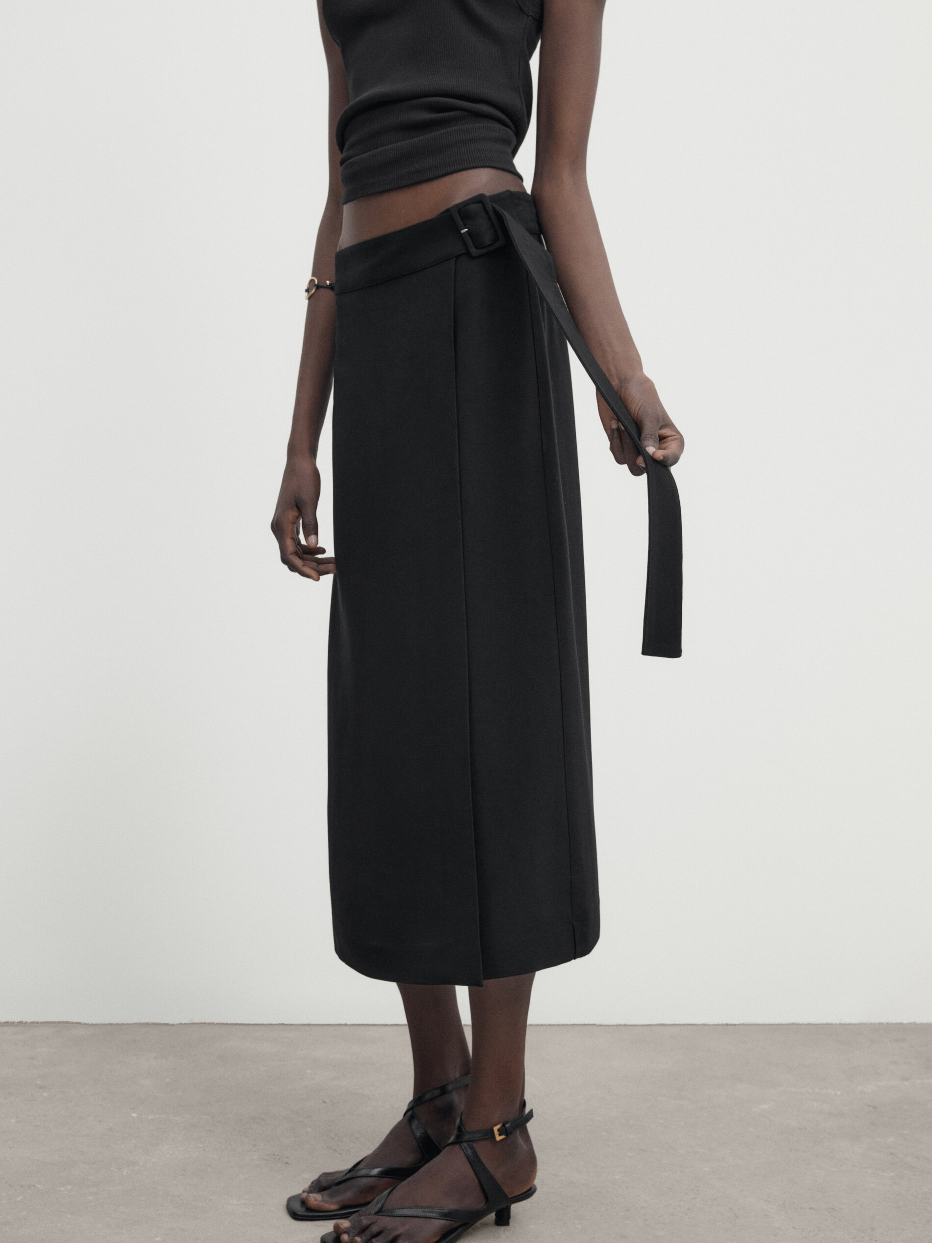 Long wrap new arrivals skirt qr code