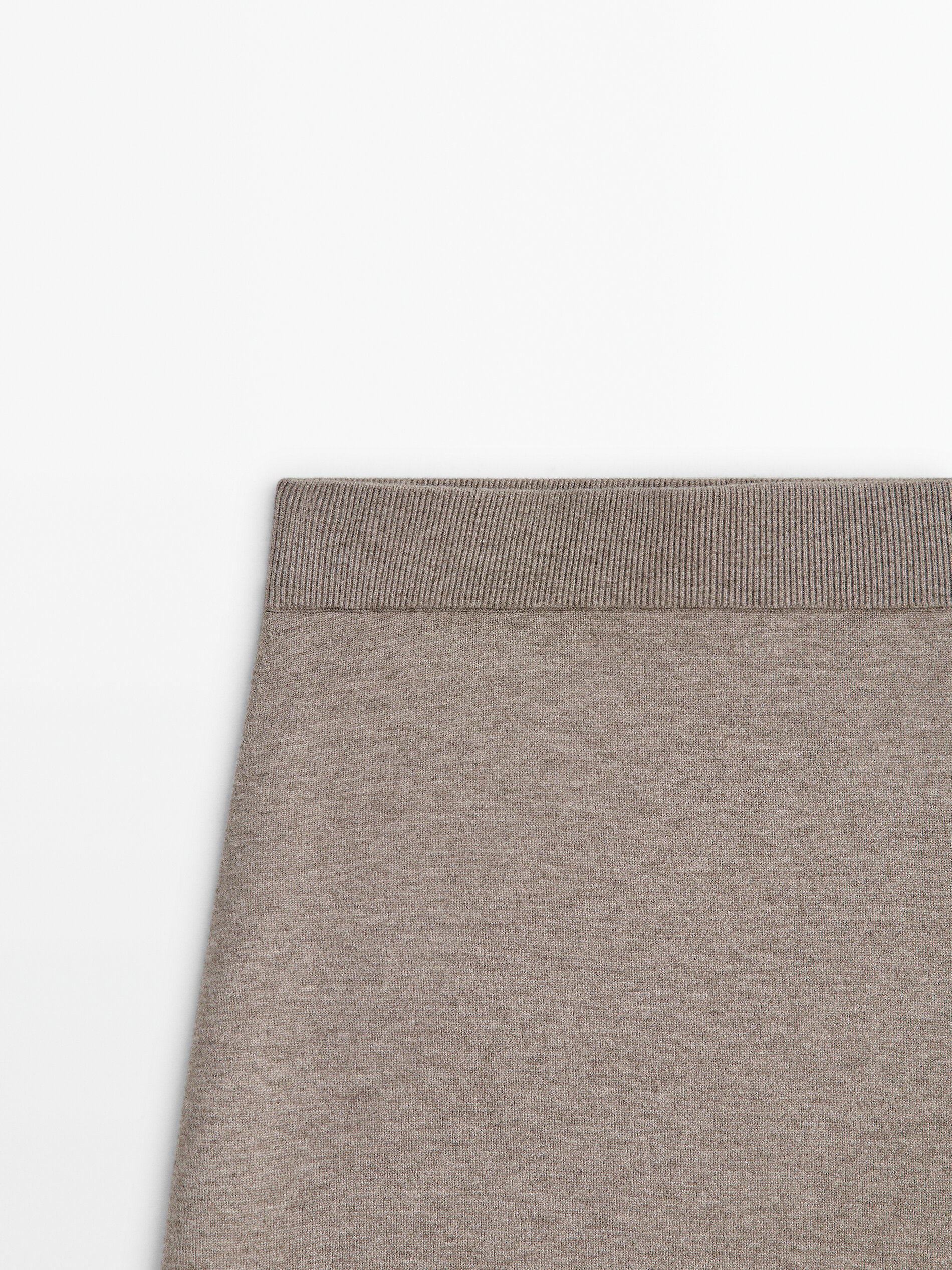Knit midi skirt Mink Smart Skirts Massimo Dutti