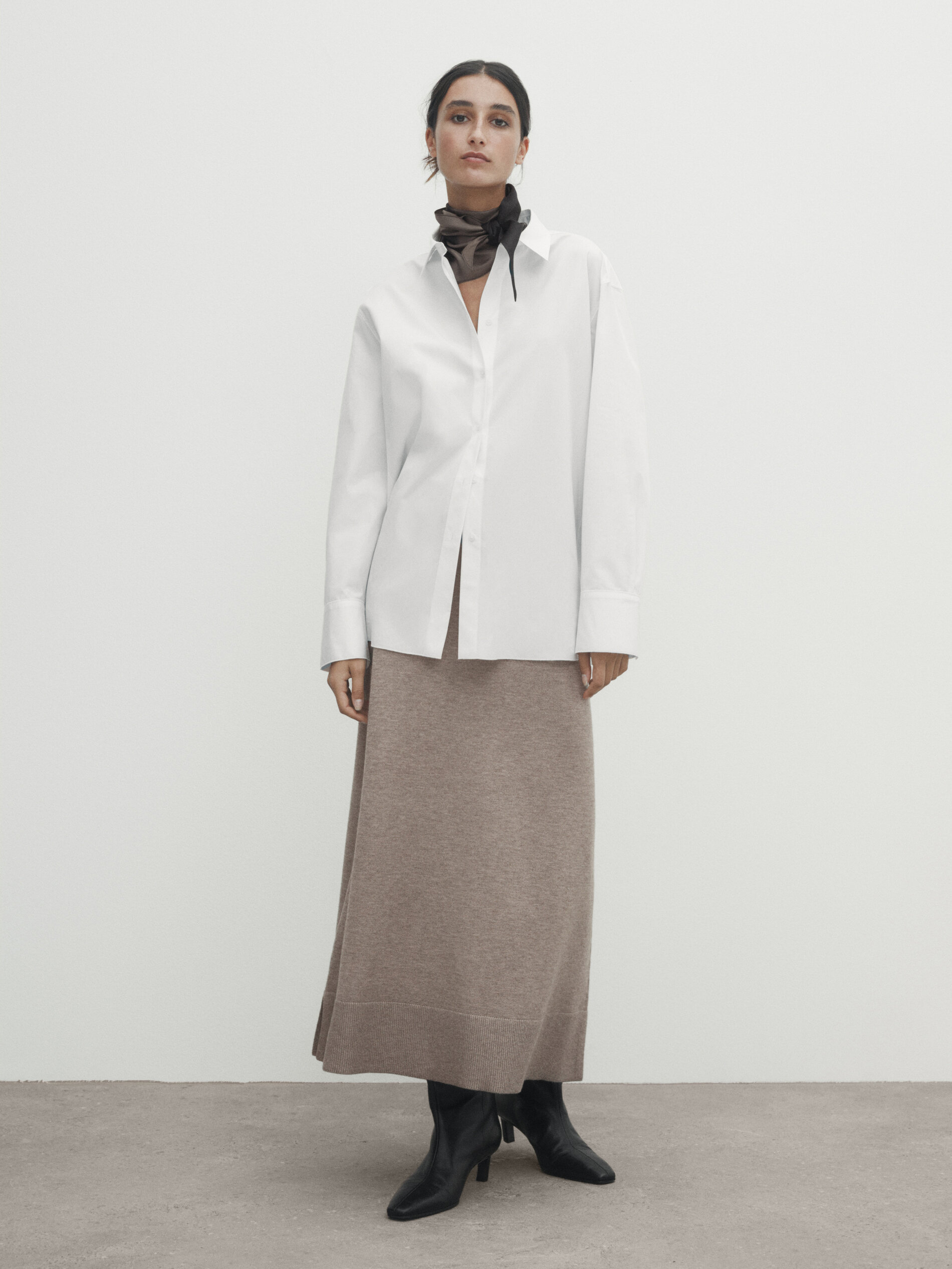 Knit top midi skirts