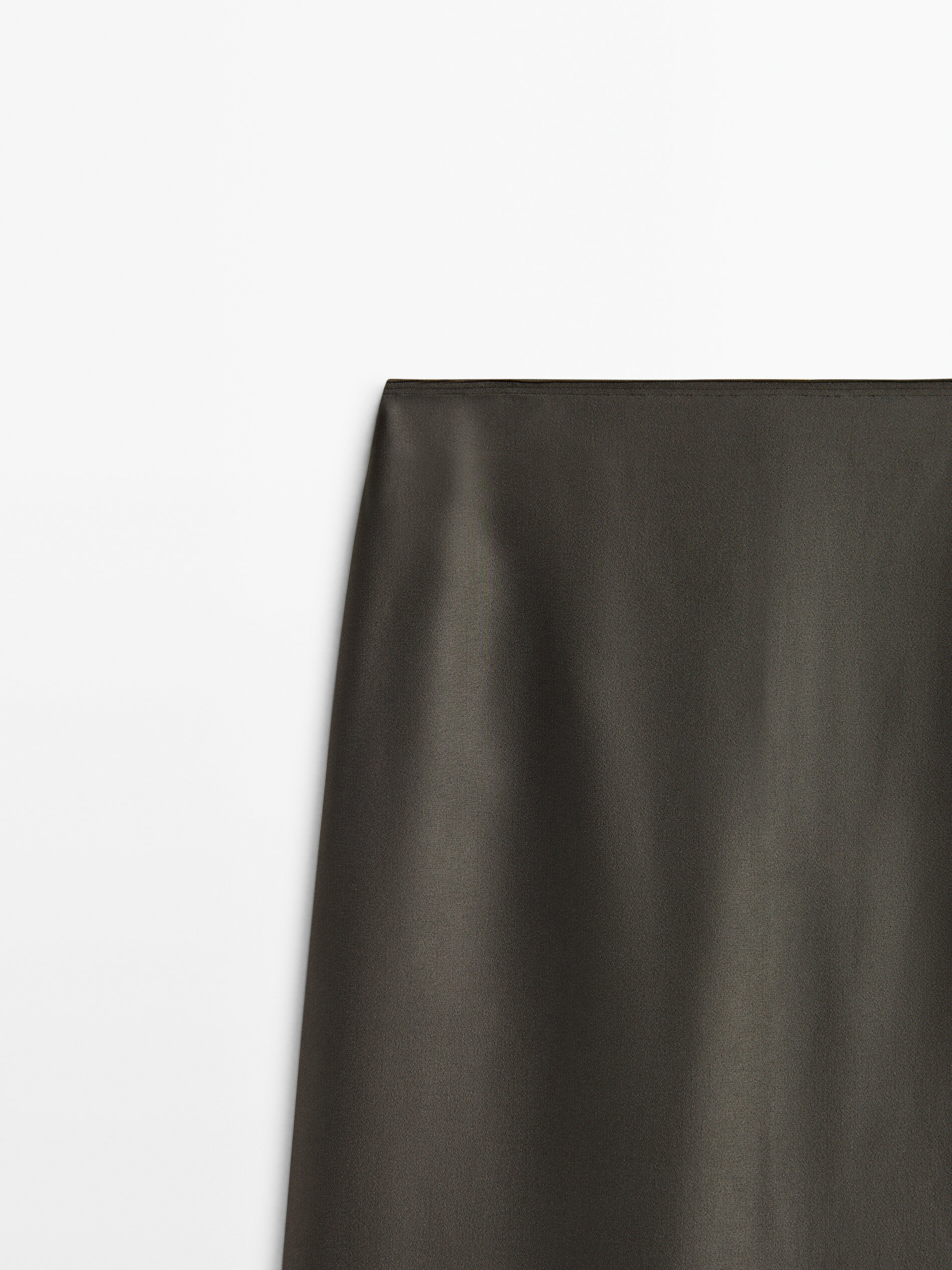 Massimo dutti black satin skirt clearance