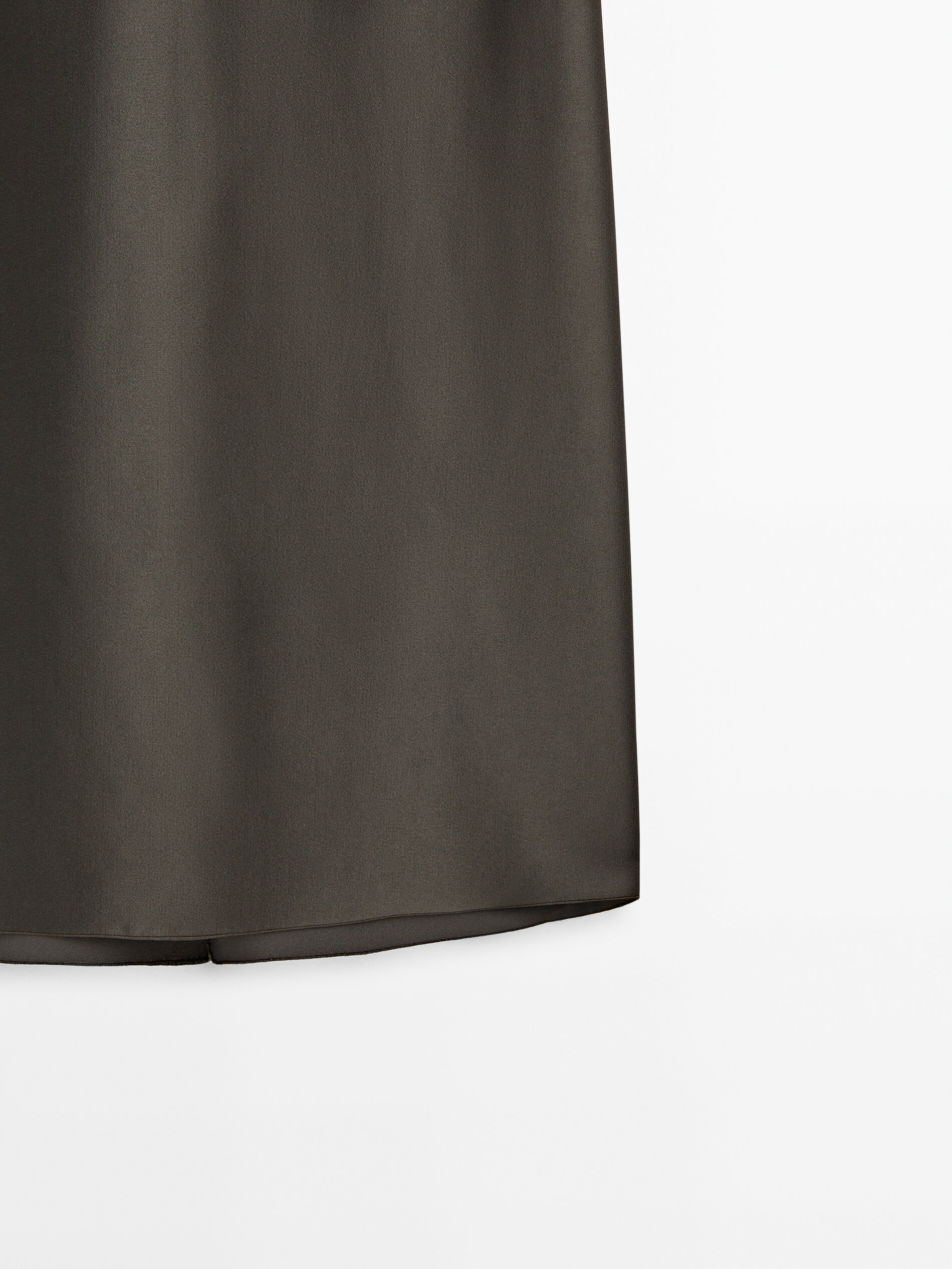 Massimo dutti black satin skirt clearance