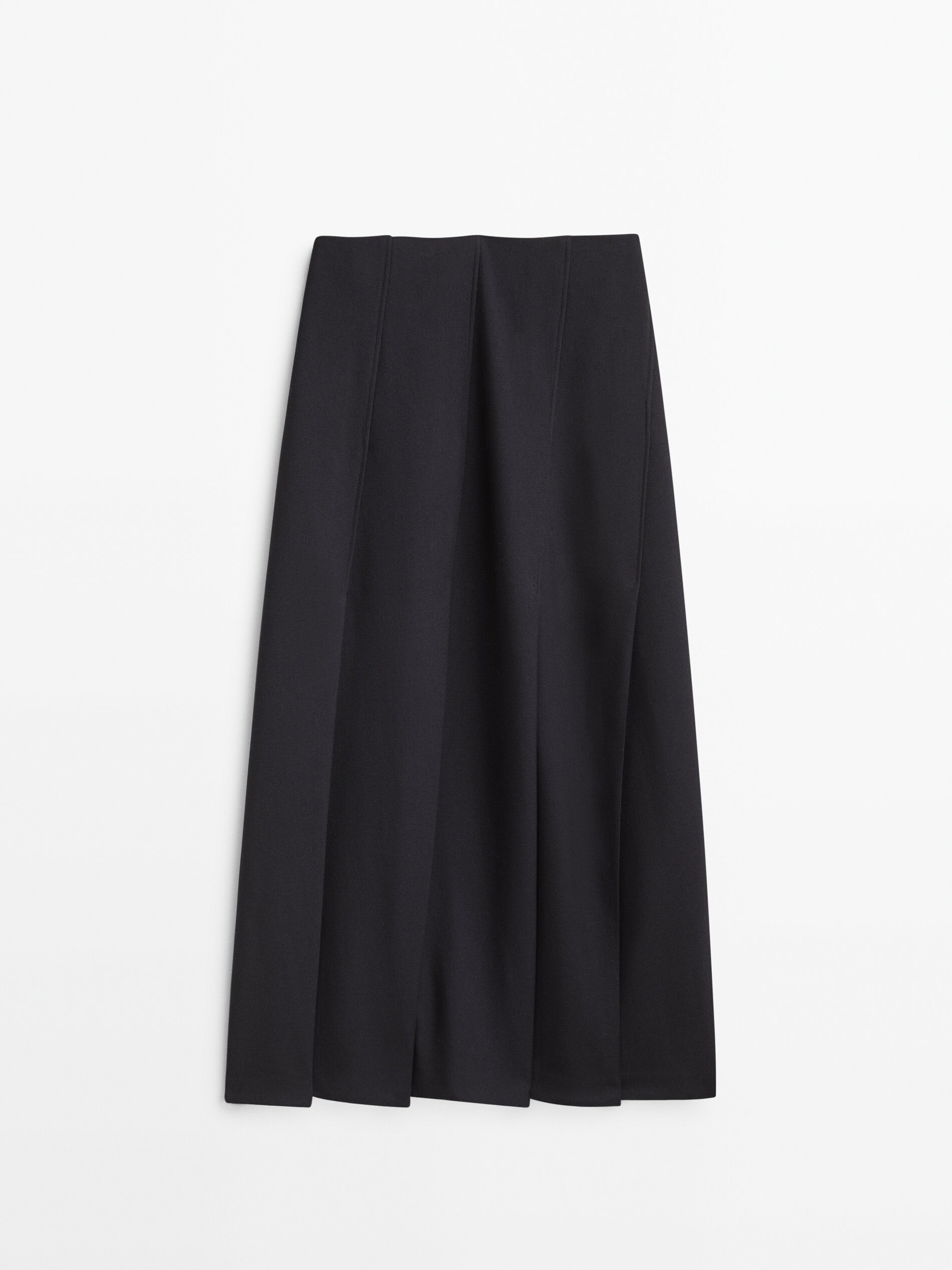 Massimo dutti white pleated skirt sales