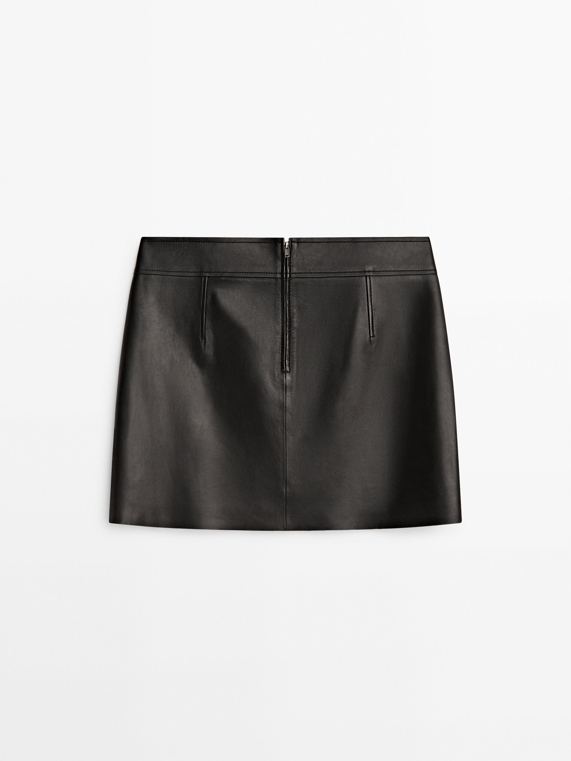 Jupe cuir top massimo dutti