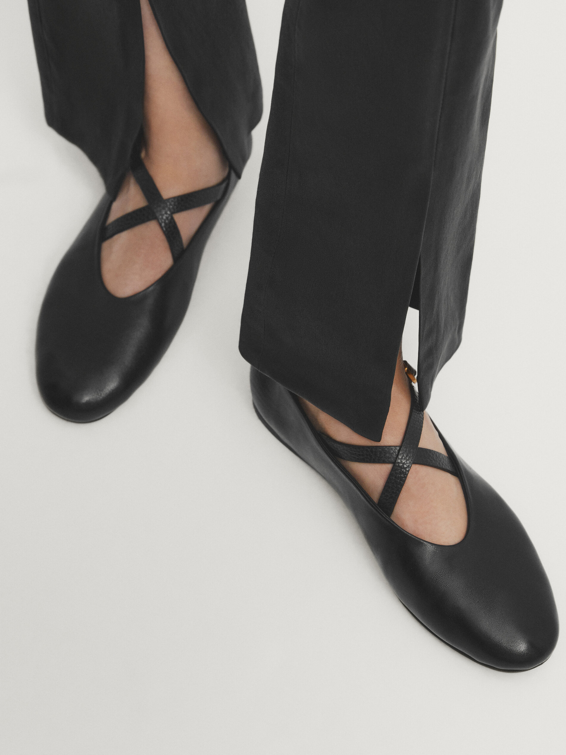 Pantalon cuir sales massimo dutti