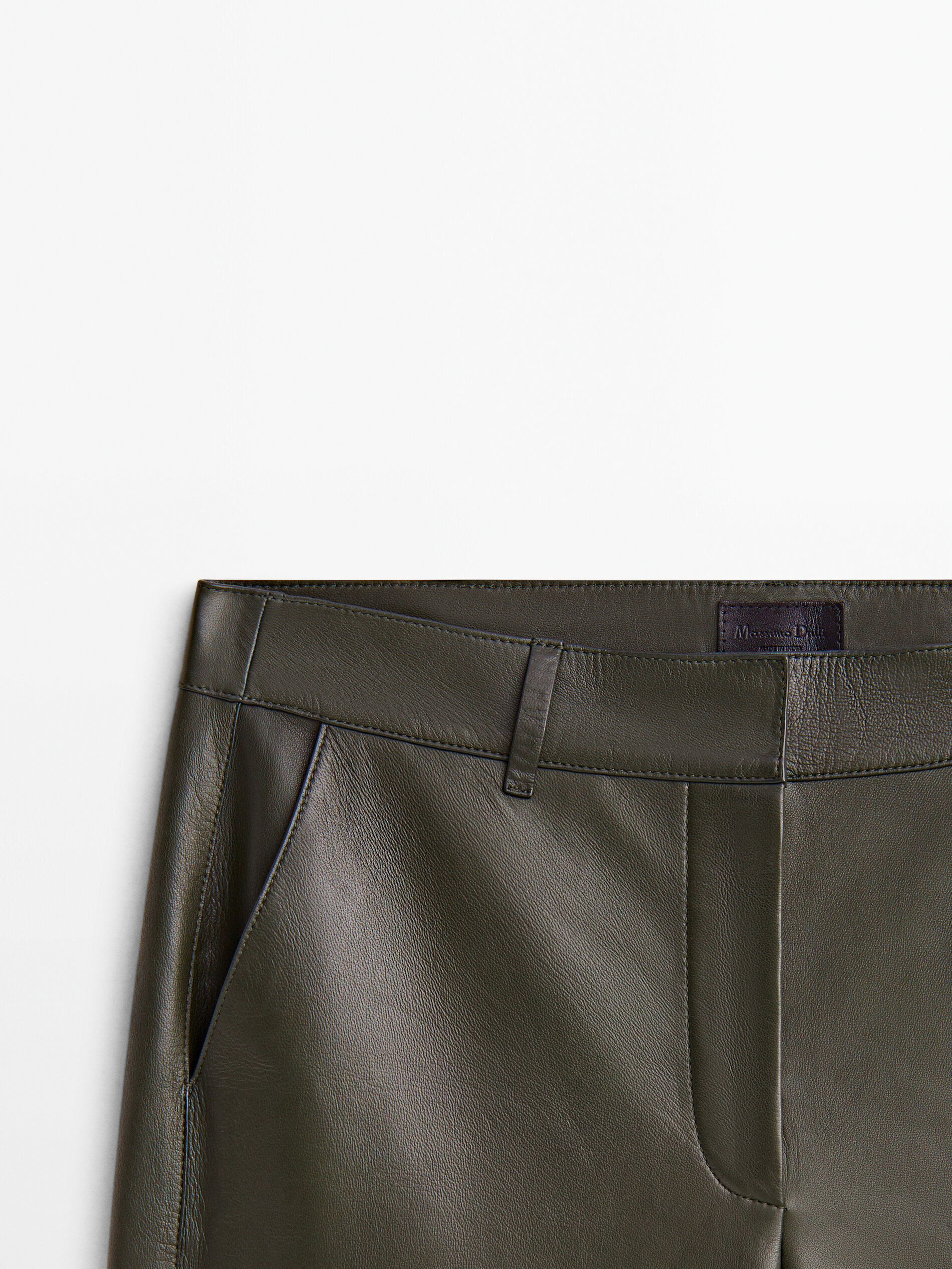 Massimo dutti sales leather trousers
