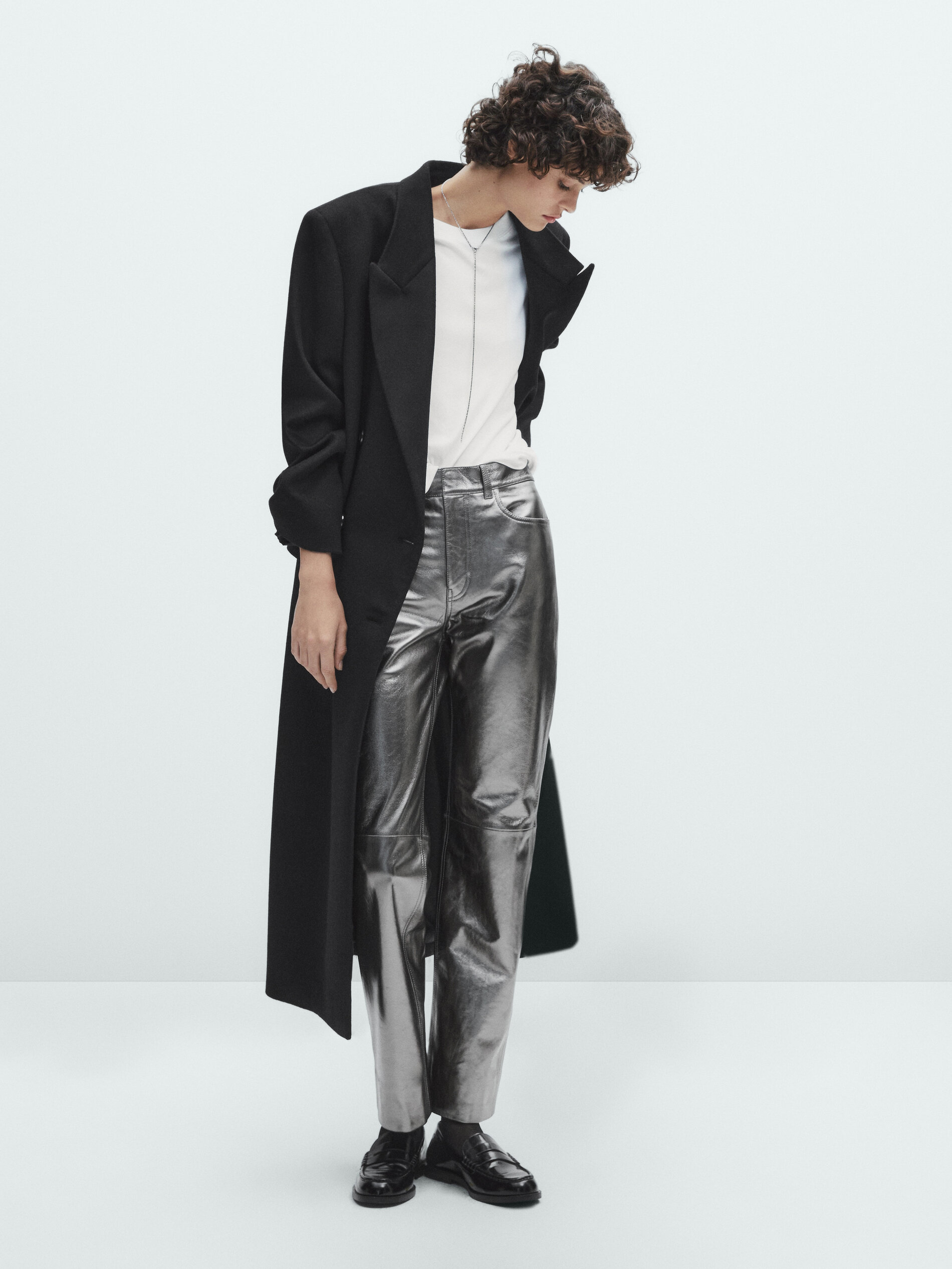 Pantalones cuero 2025 mujer massimo dutti