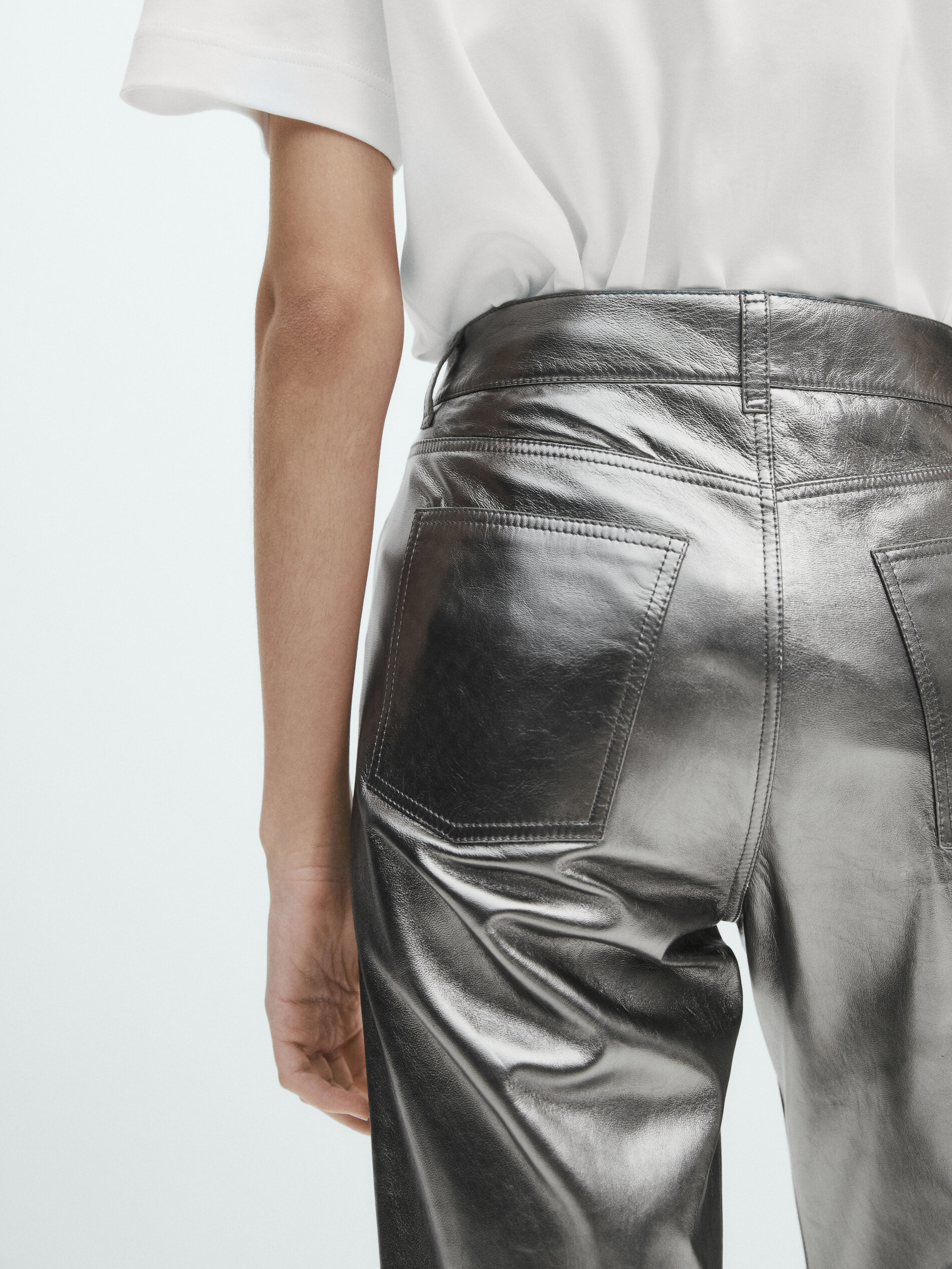 Massimo dutti leather trousers top