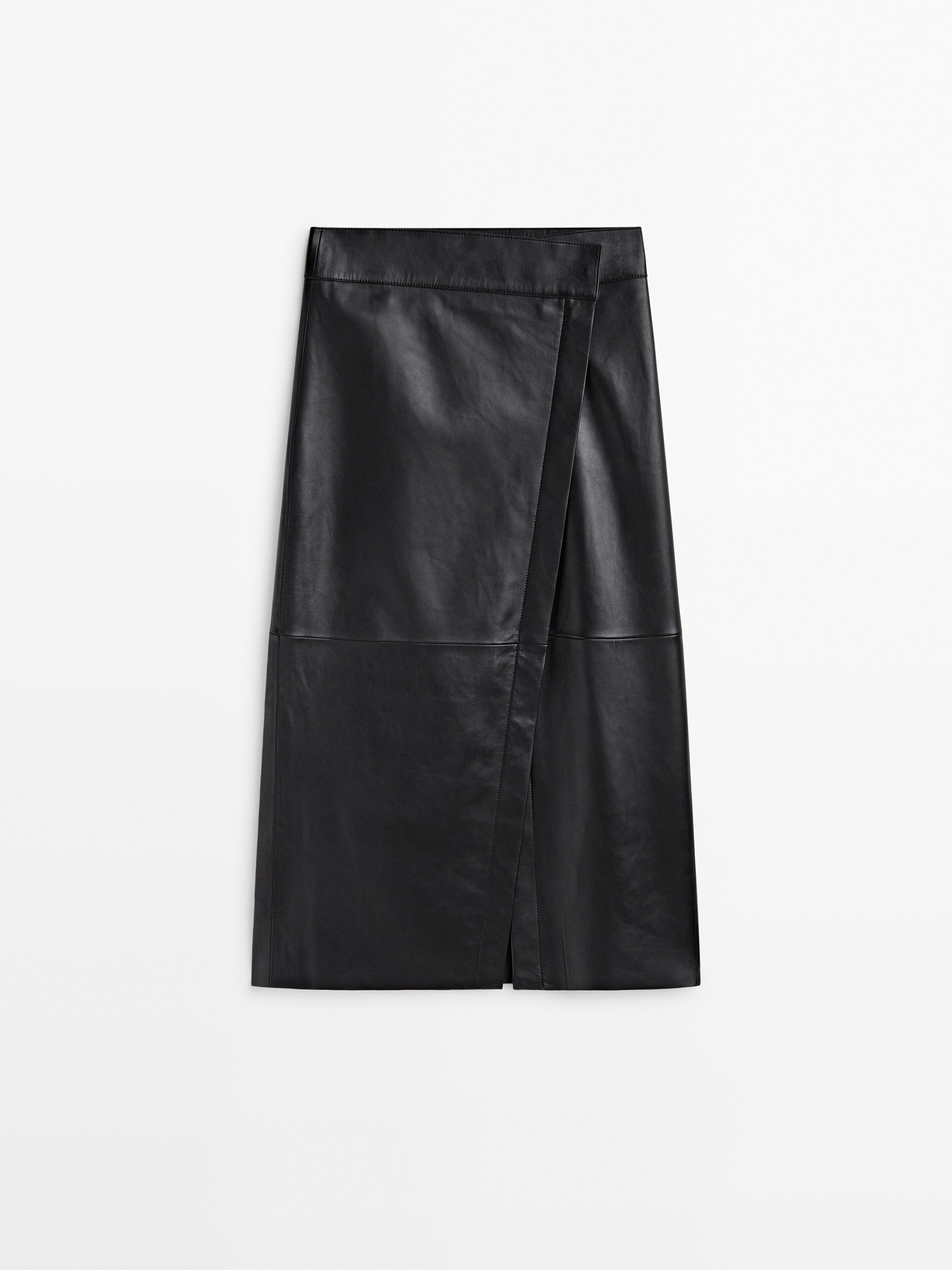 Jupe cuir midi hot sale
