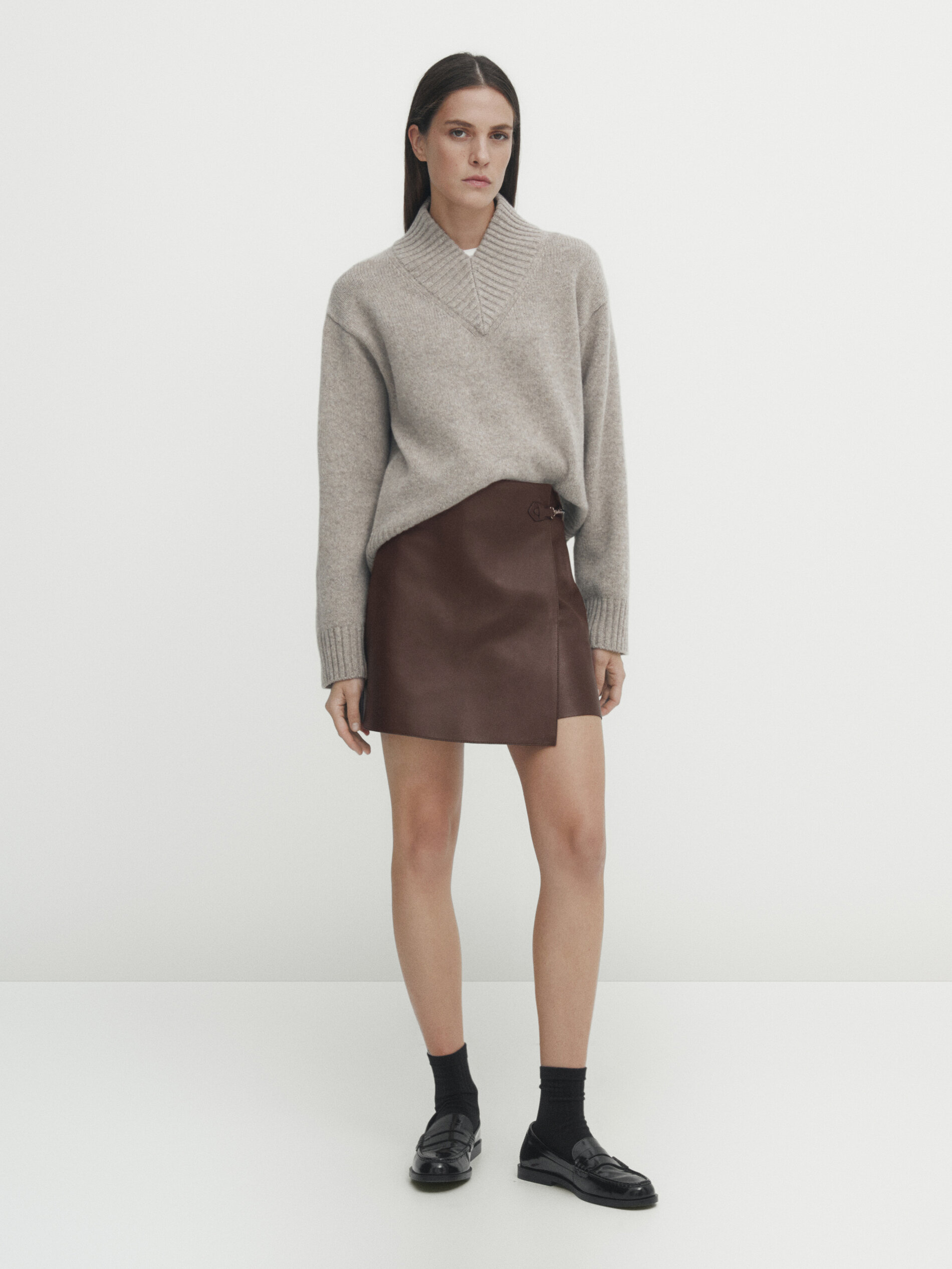 Jupe cuir massimo new arrivals dutti