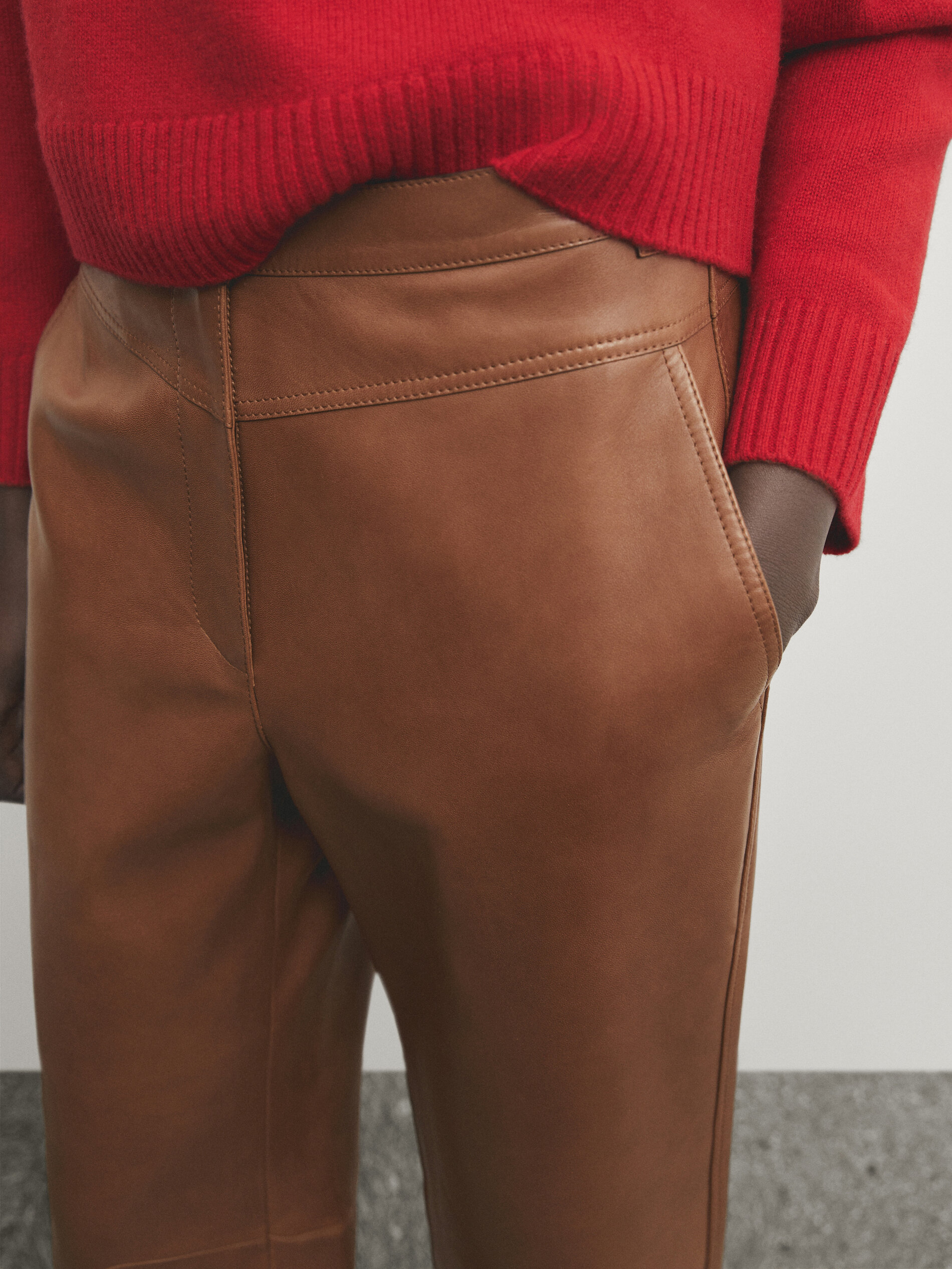 Pantalon cuir massimo store dutti
