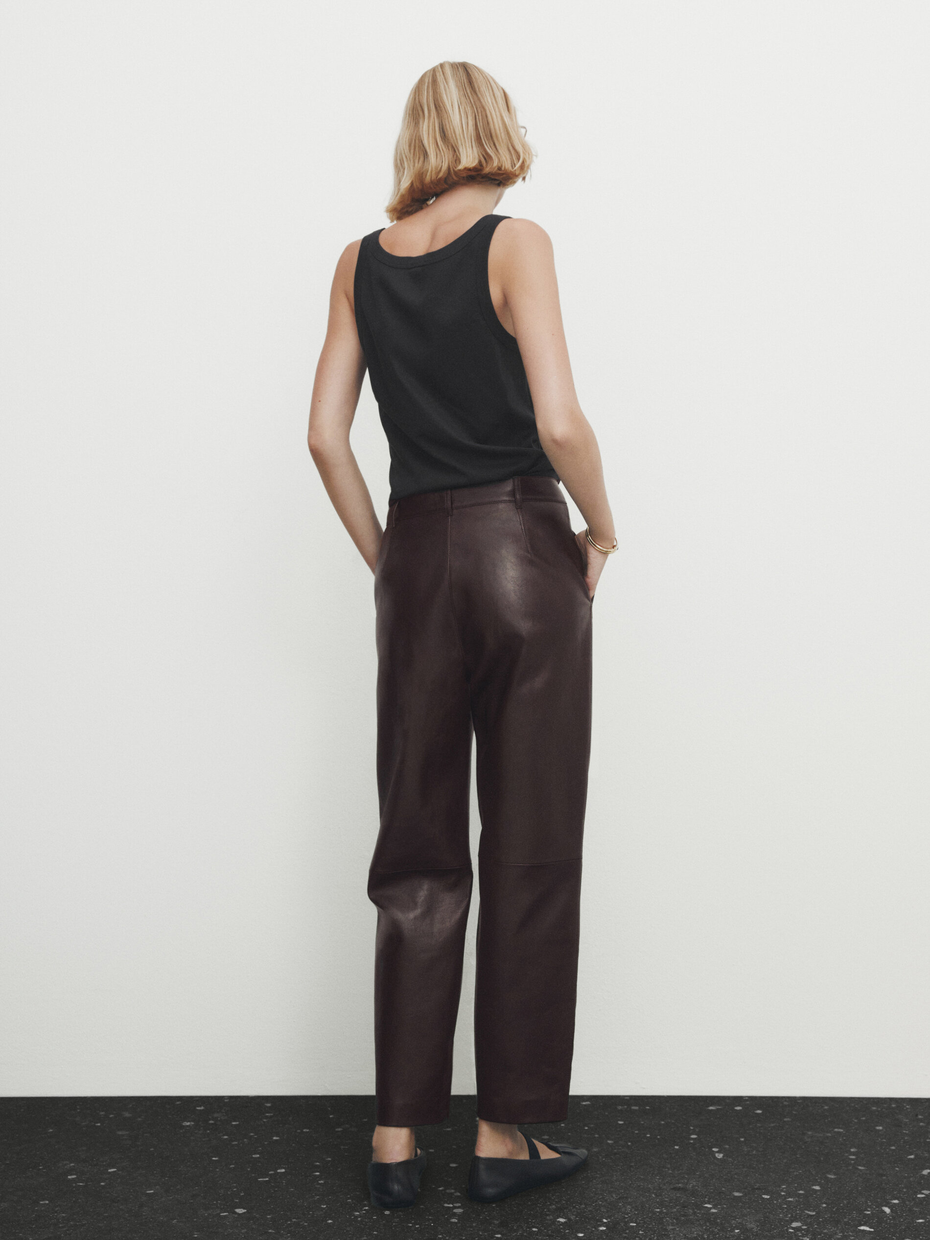 ASOS DESIGN tapered leather look cargo trousers in burgundy - BURGUNDY |  ASOS