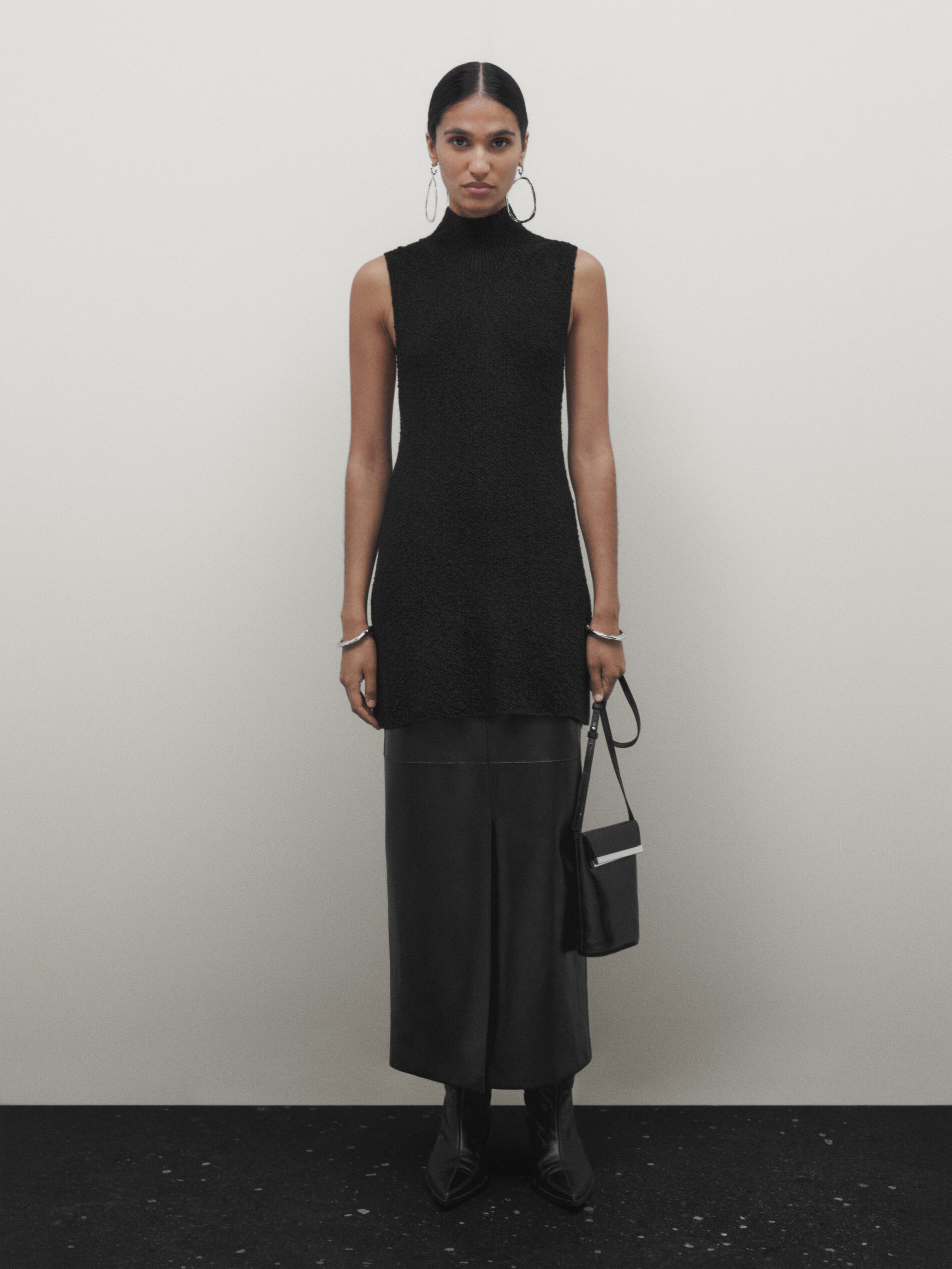 Jupe cuir cheap massimo dutti