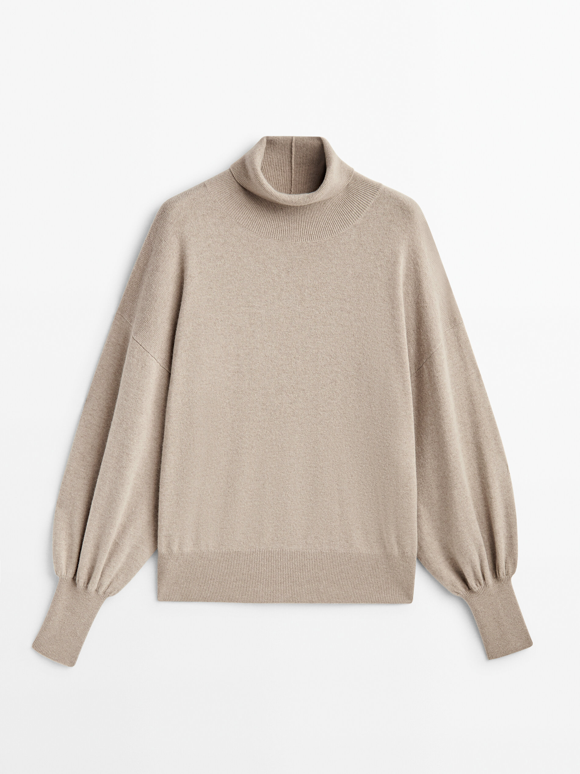 High neck plain hot sale batwing sleeve sweaters