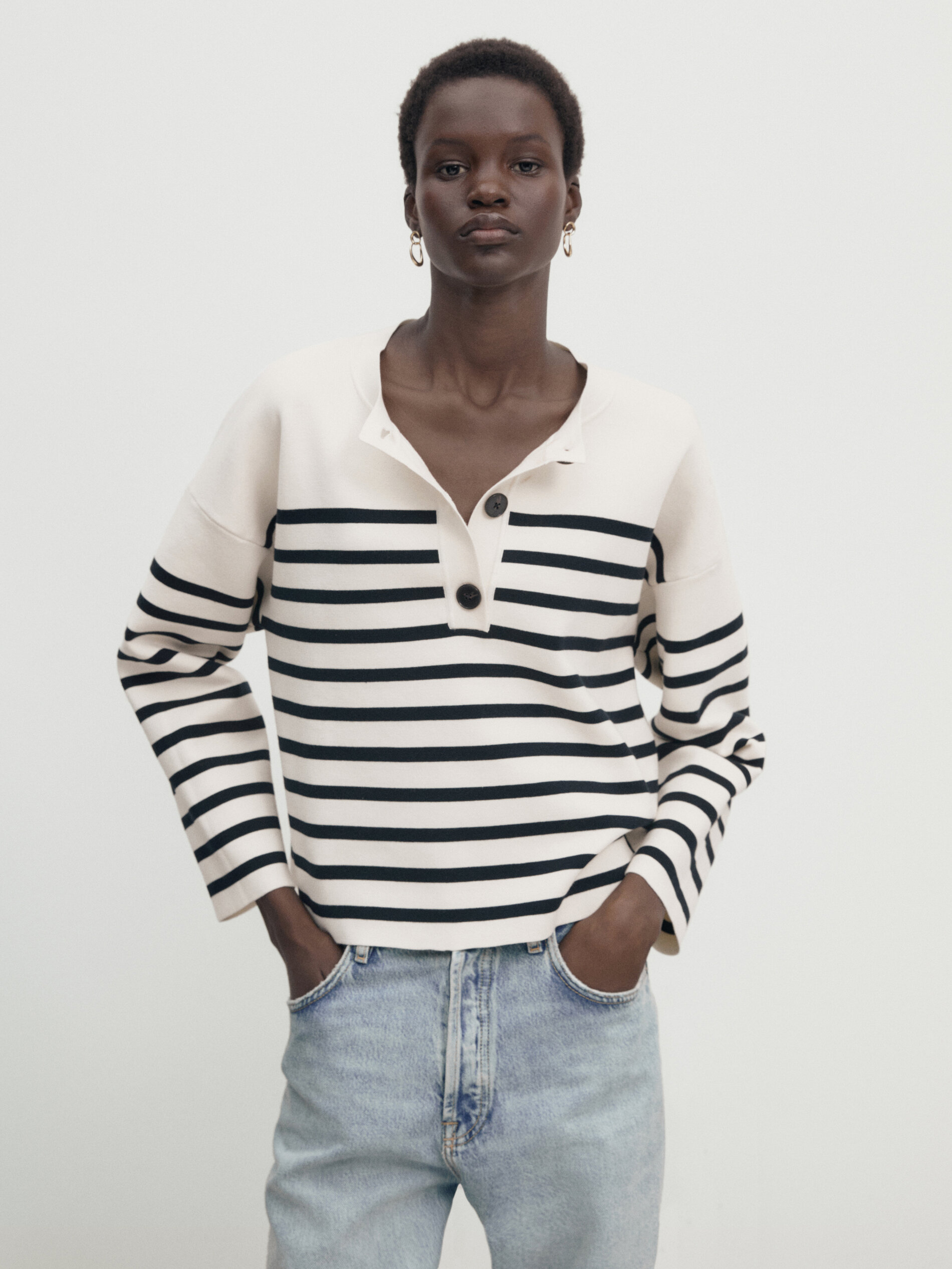 Henley hotsell neck sweater