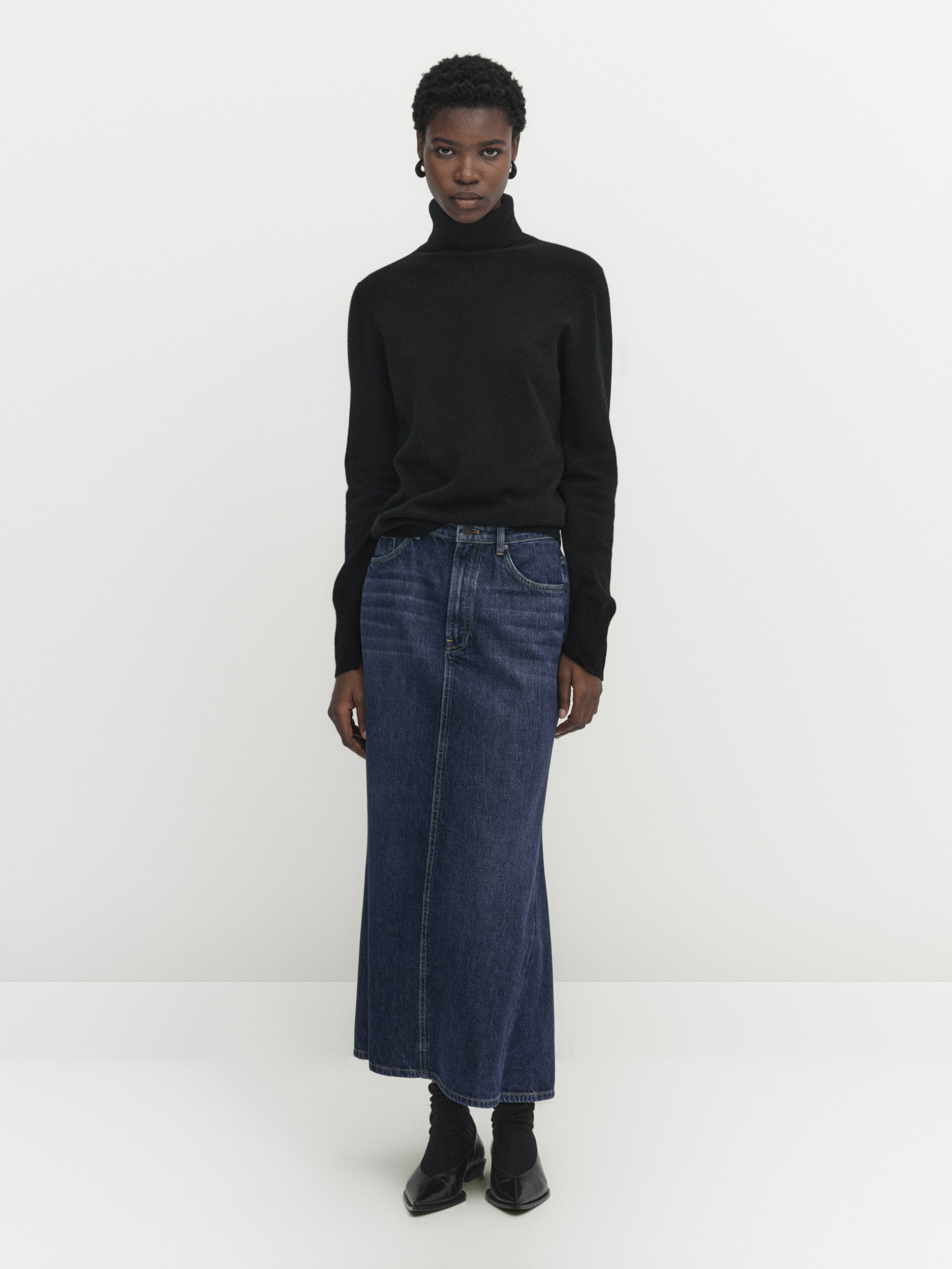 Long sales neck sweaters