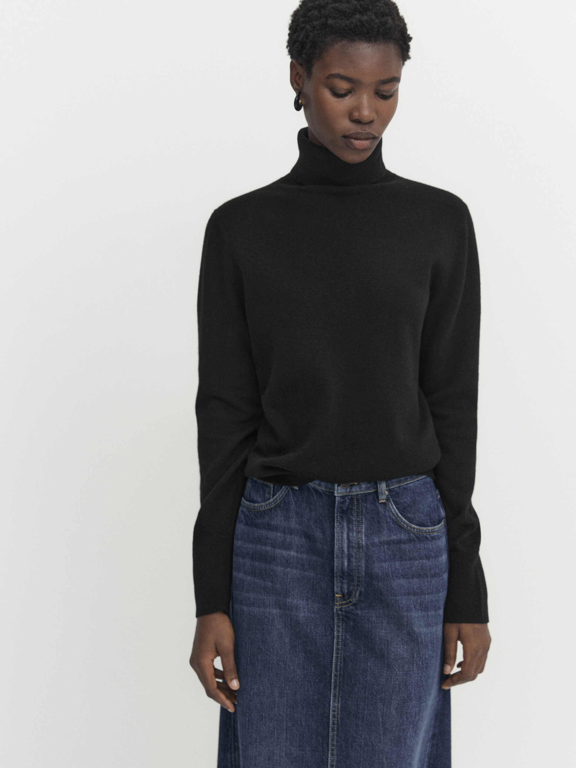 Long 2025 neck sweaters