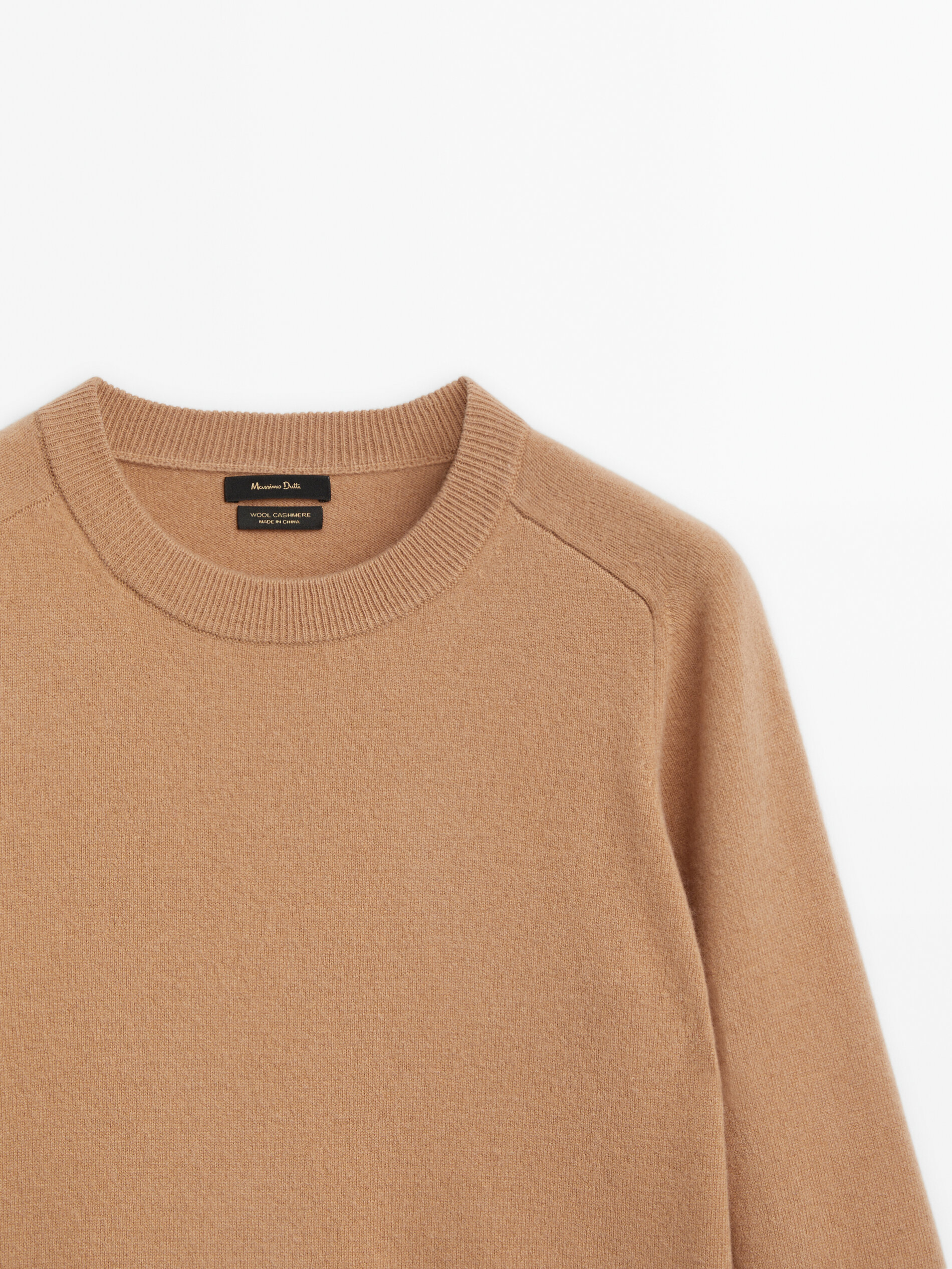 Camel wool sweater on sale