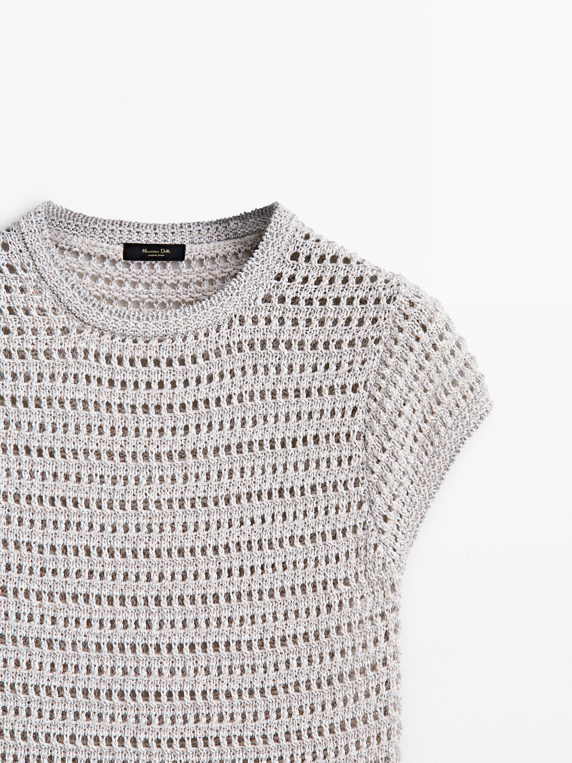 Pull en maille ajour e avec fil brillant Pierre Pulls Et