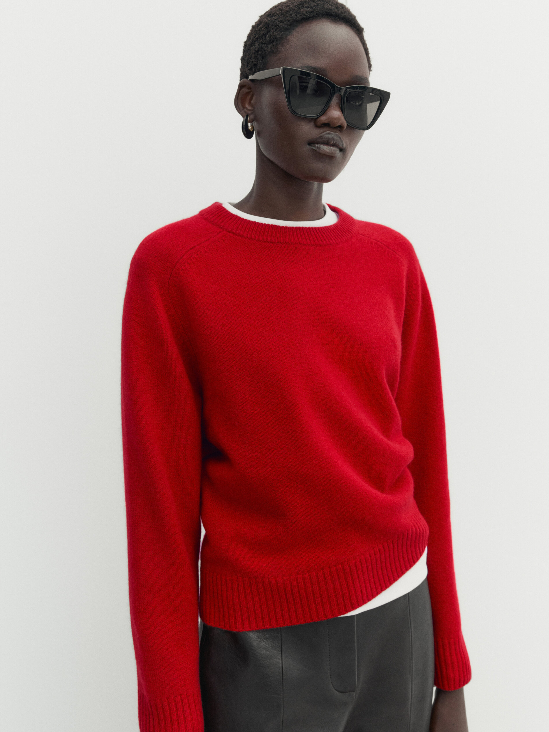 Massimo dutti red sweater online
