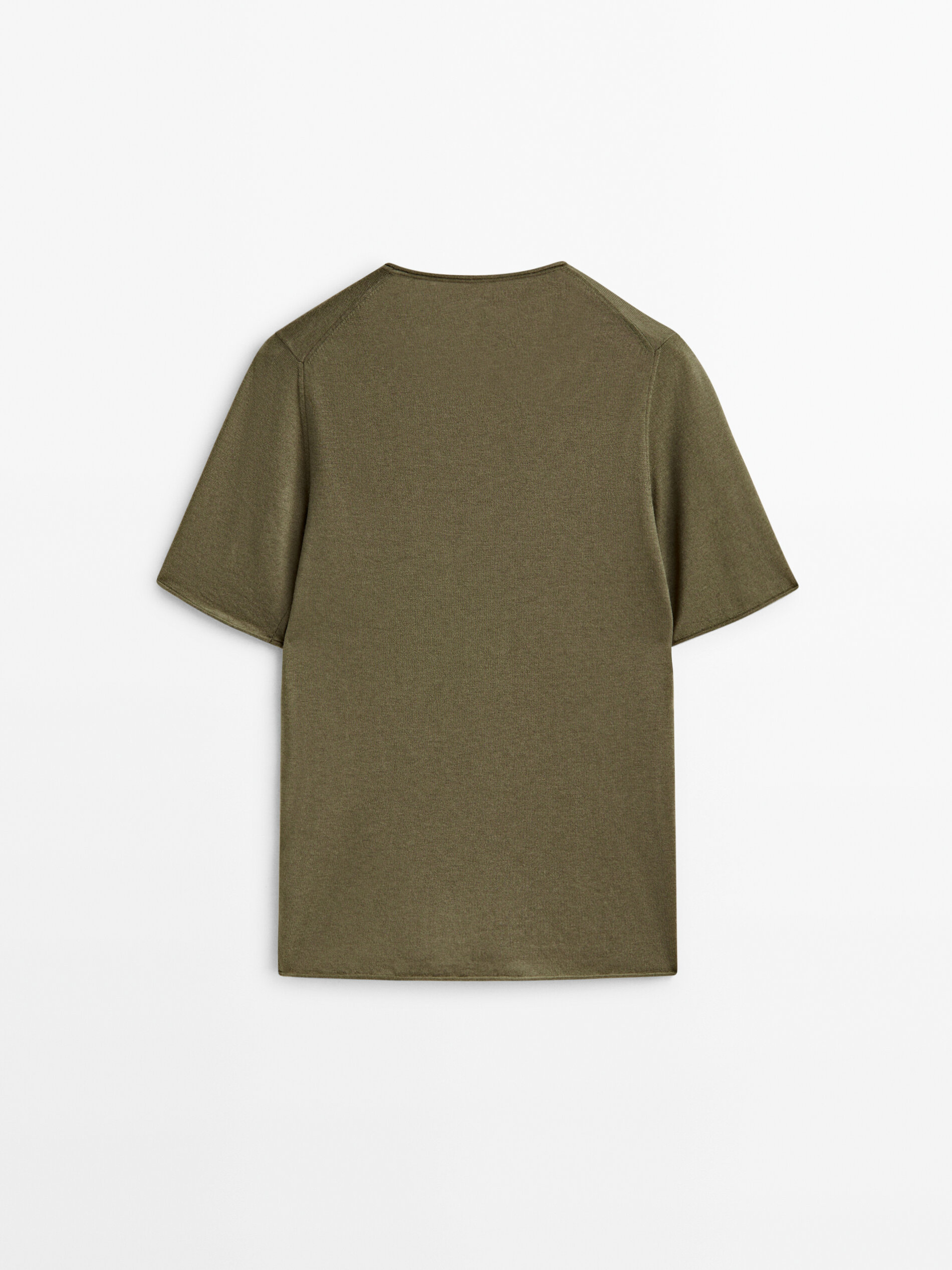 Short sleeve knit sweater Pale Khaki Mink Cream Black
