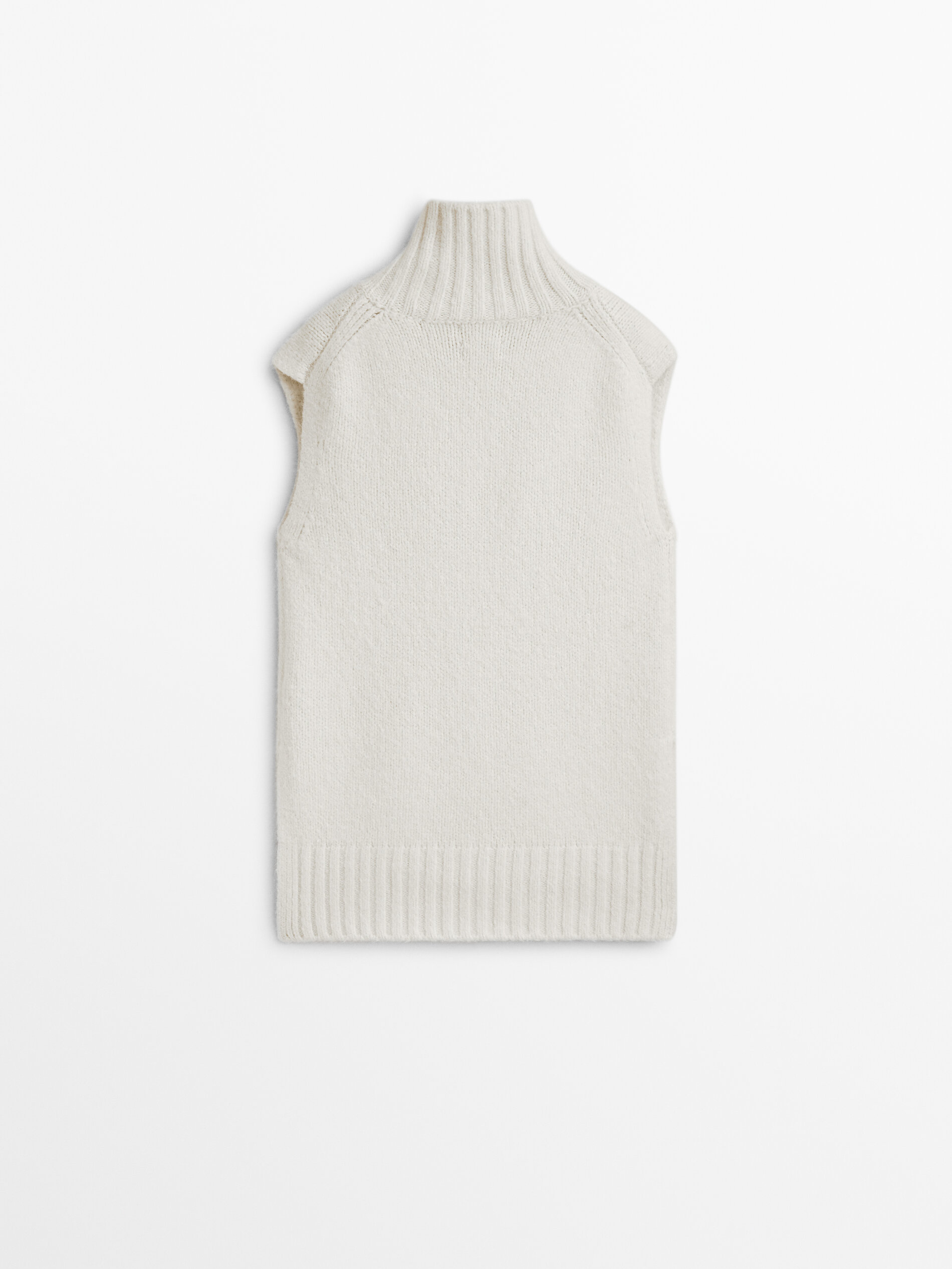 Knit high neck waistcoat Limited Edition