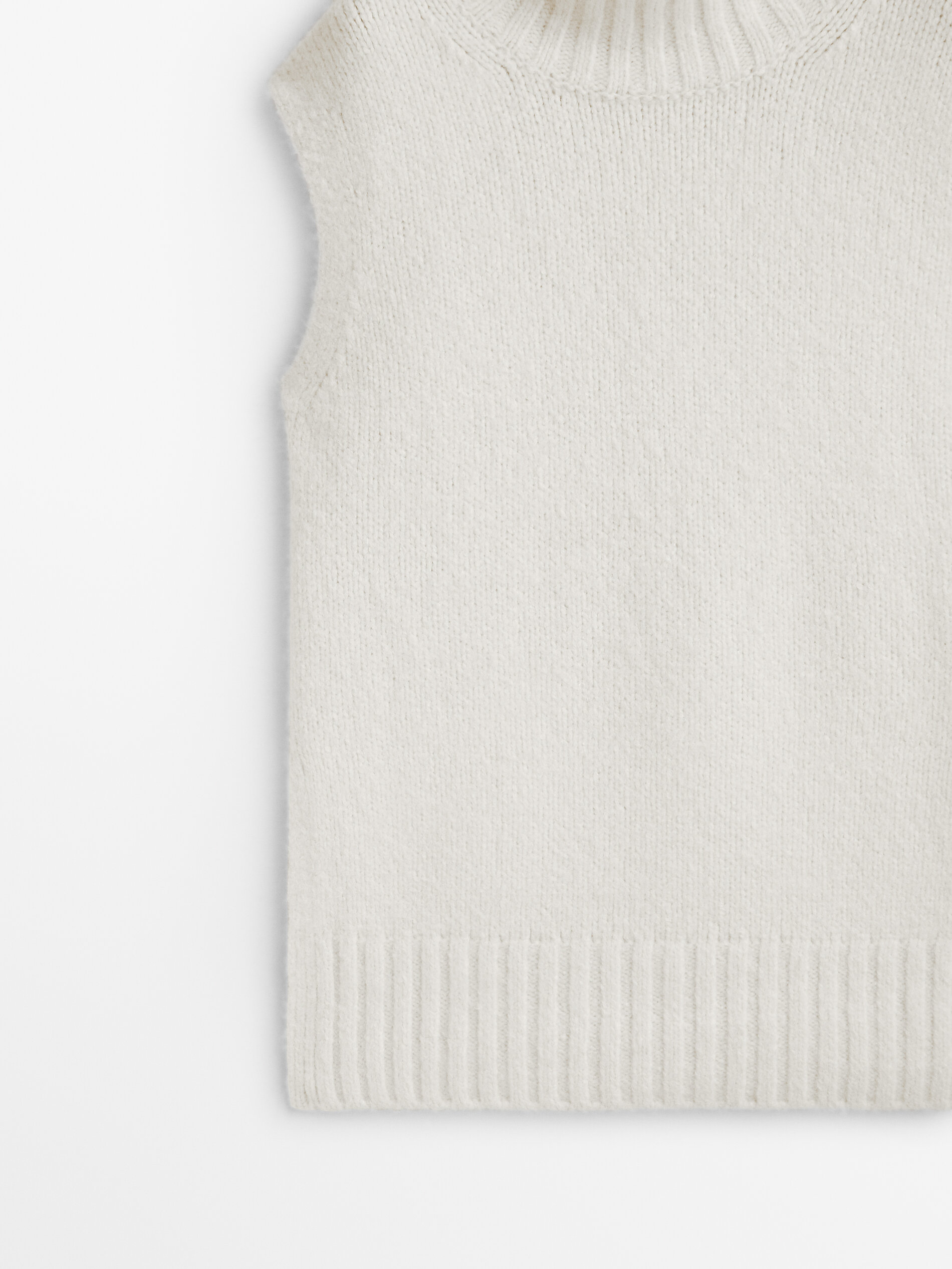 High neck sleeveless sweater store