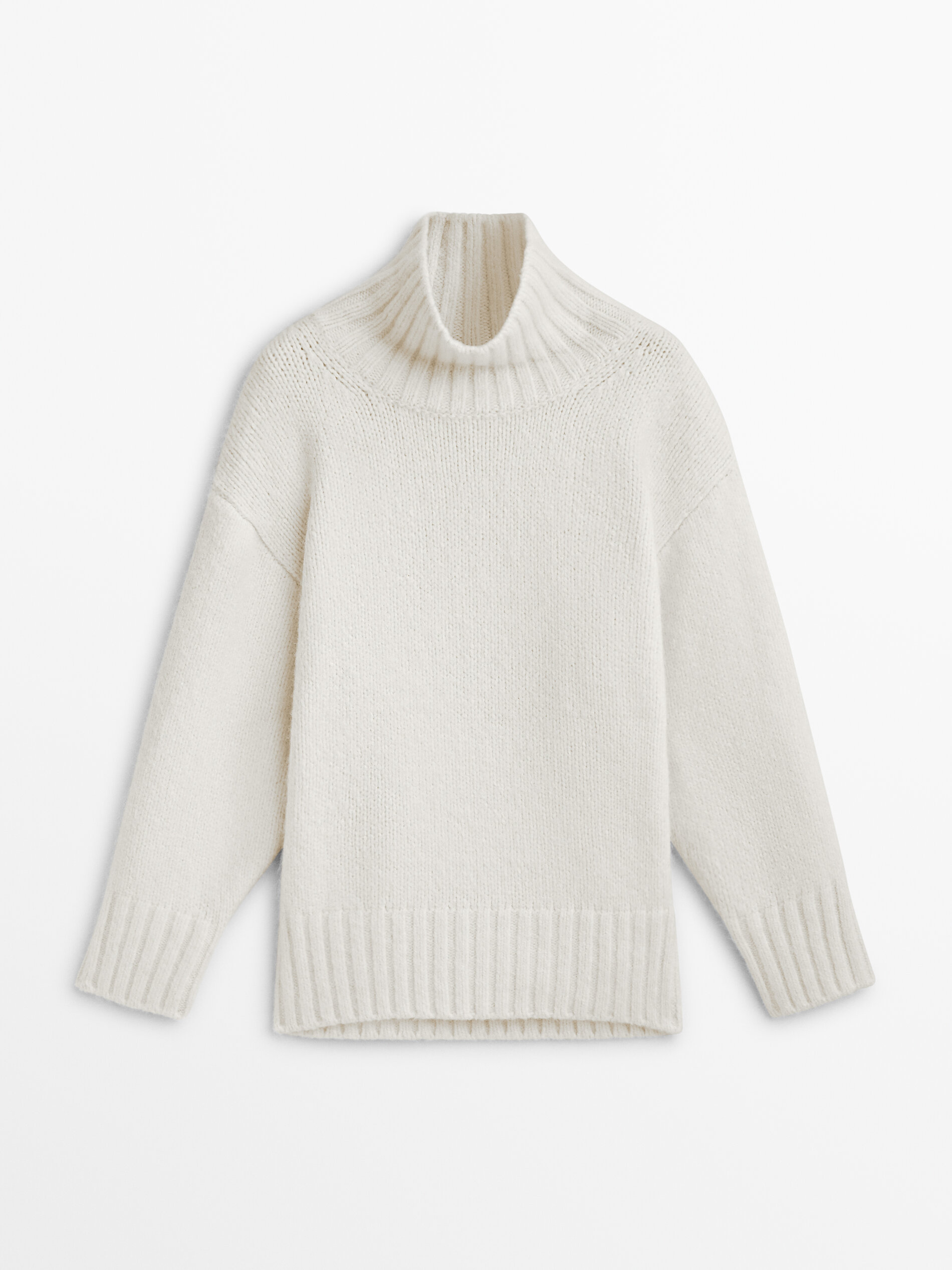 Knit high neck sweater - Limited Edition · Cream, Black · Sweaters