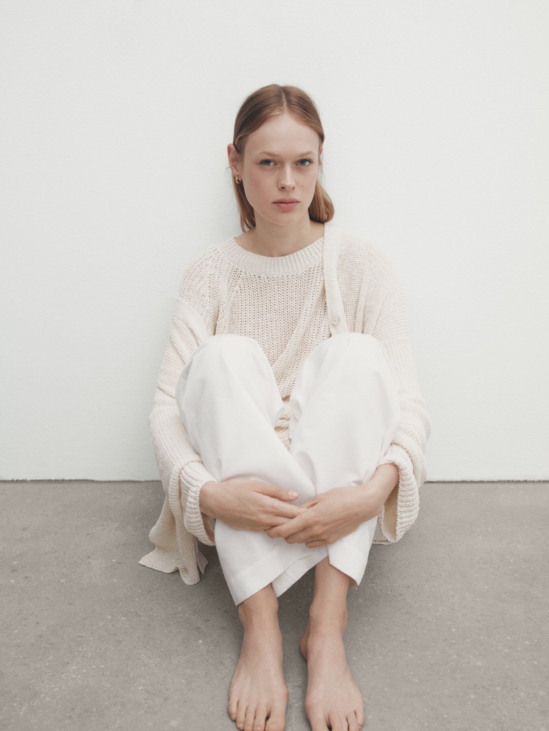 Massimo dutti shop white sweater