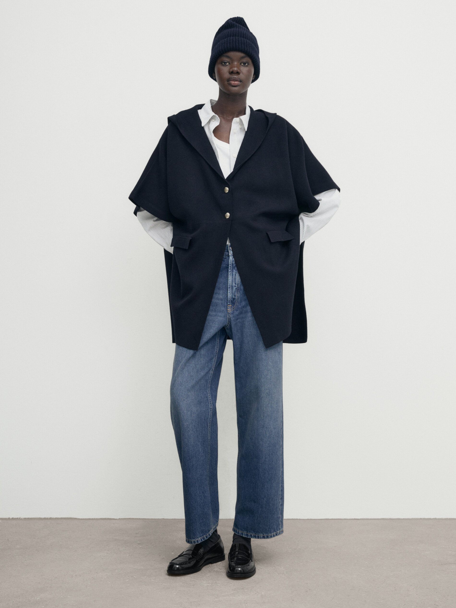 Manteau 2025 cape capuche