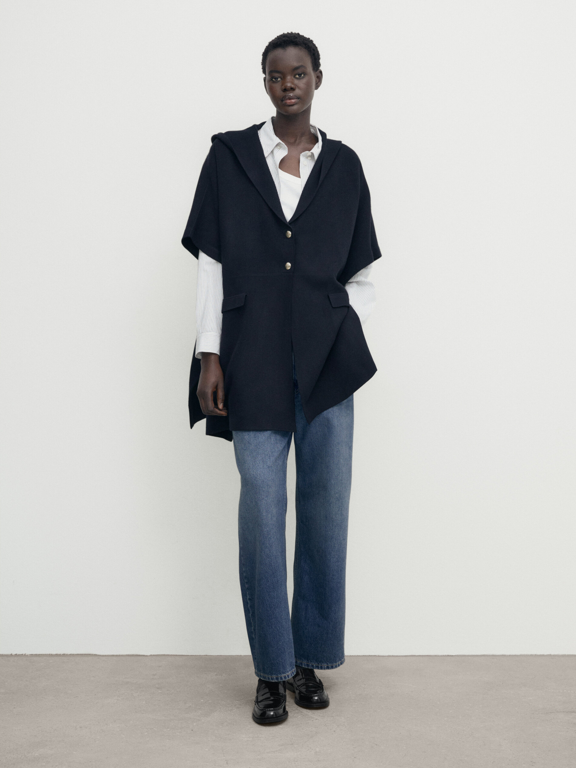 Cape blazer men top