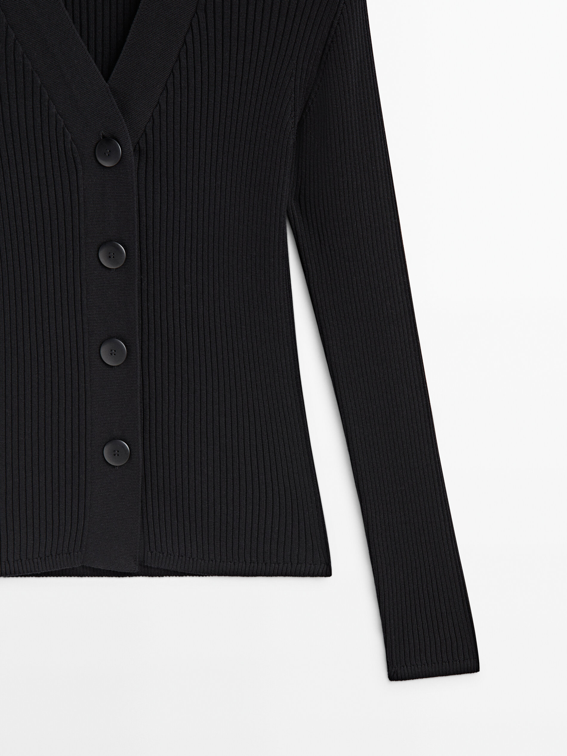Button up ribbed cardigan 2025