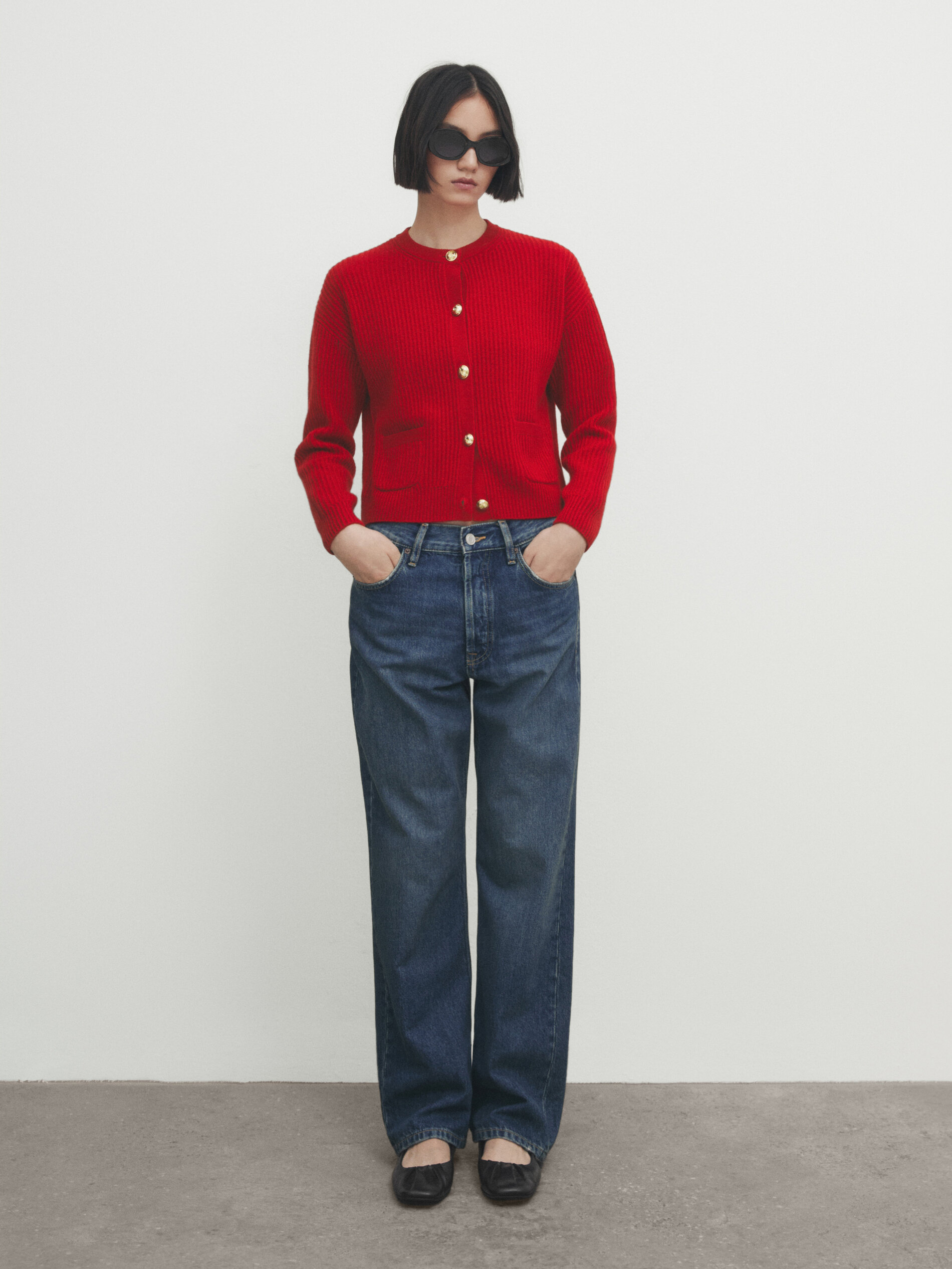 Massimo dutti red new arrivals sweater