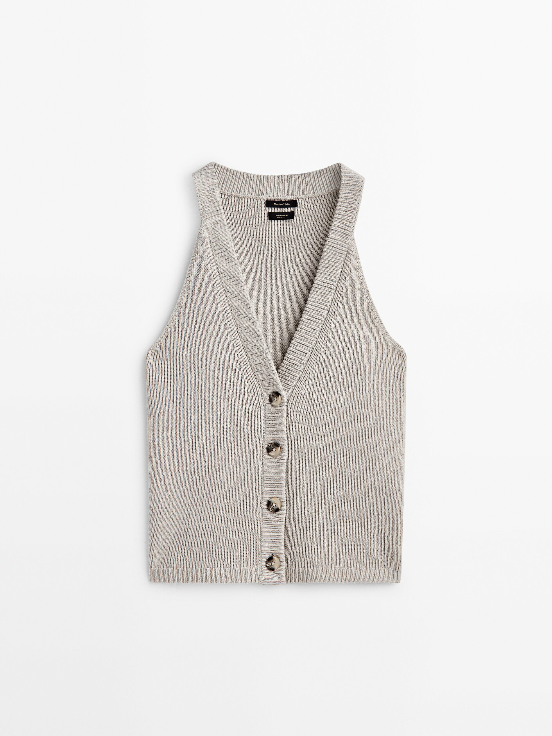 Knitted v clearance neck top