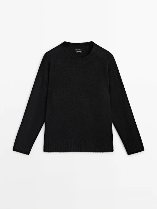 Cashmere Crew Neck Sweater - Black