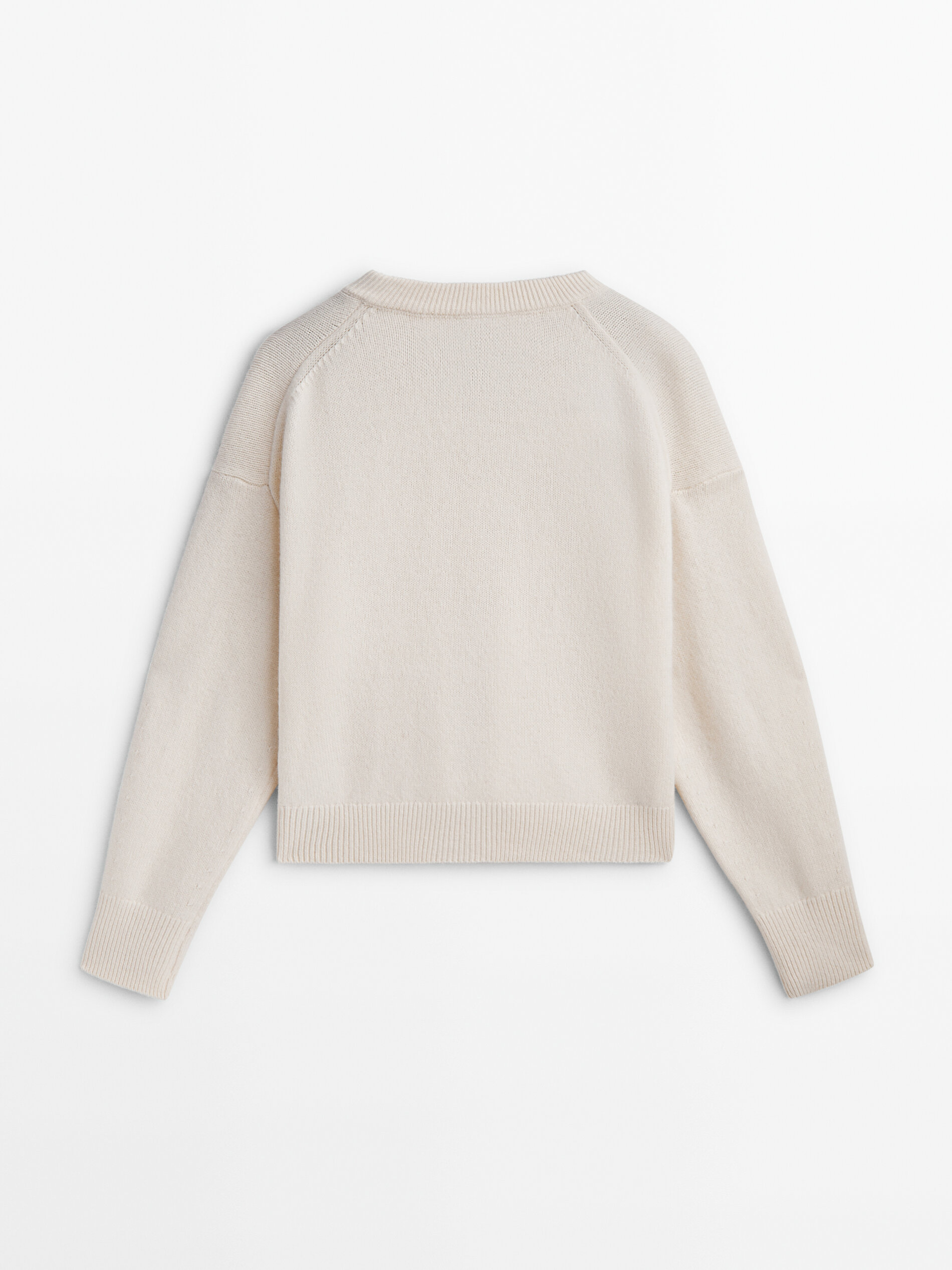 Wool blend V neck sweater