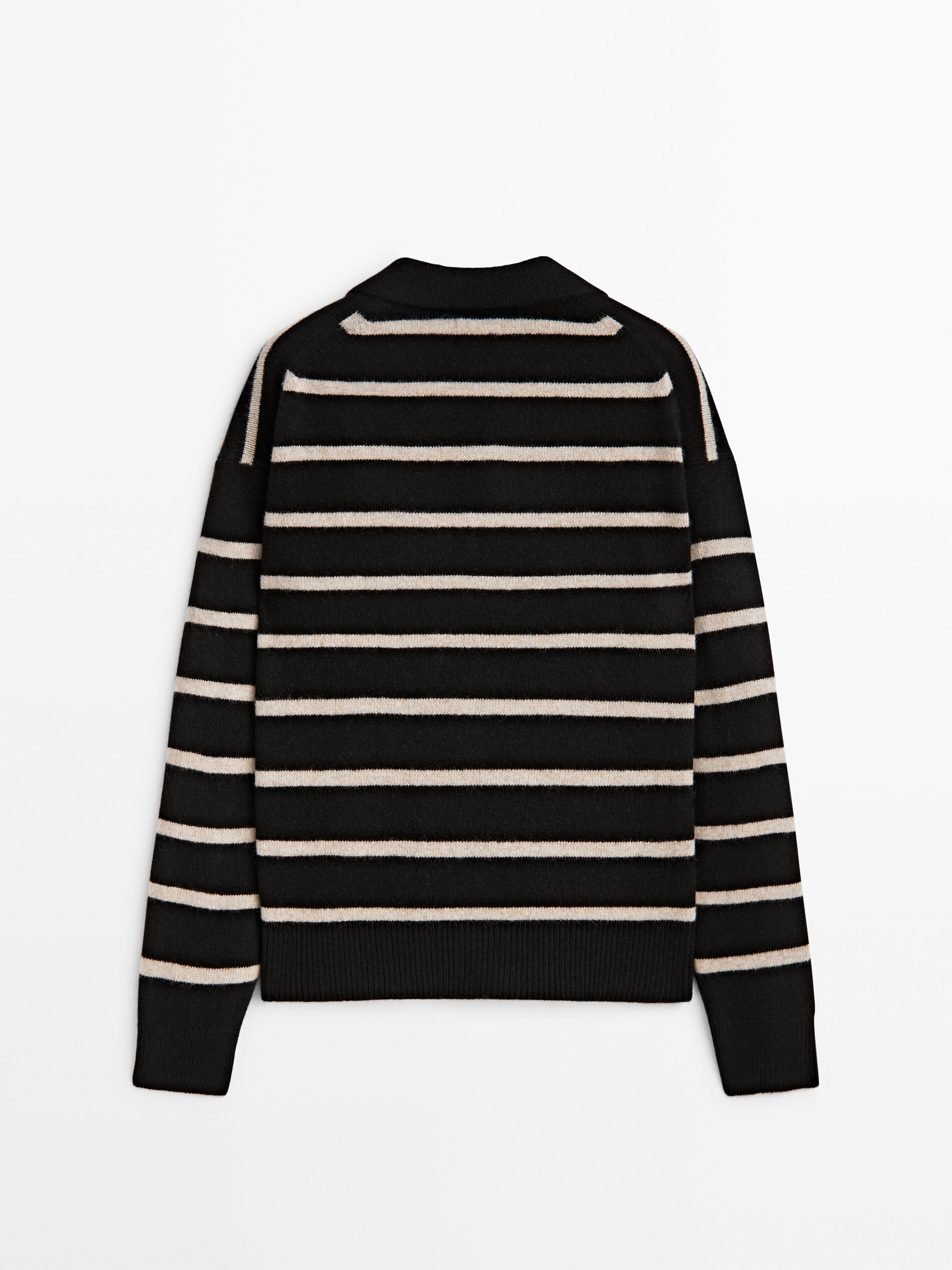 Striped wool blend sweater hot sale