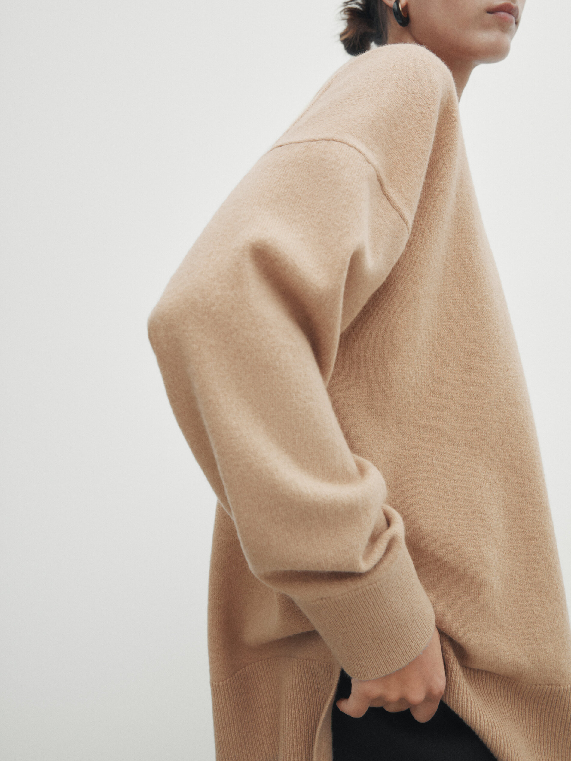 Long online camel sweater