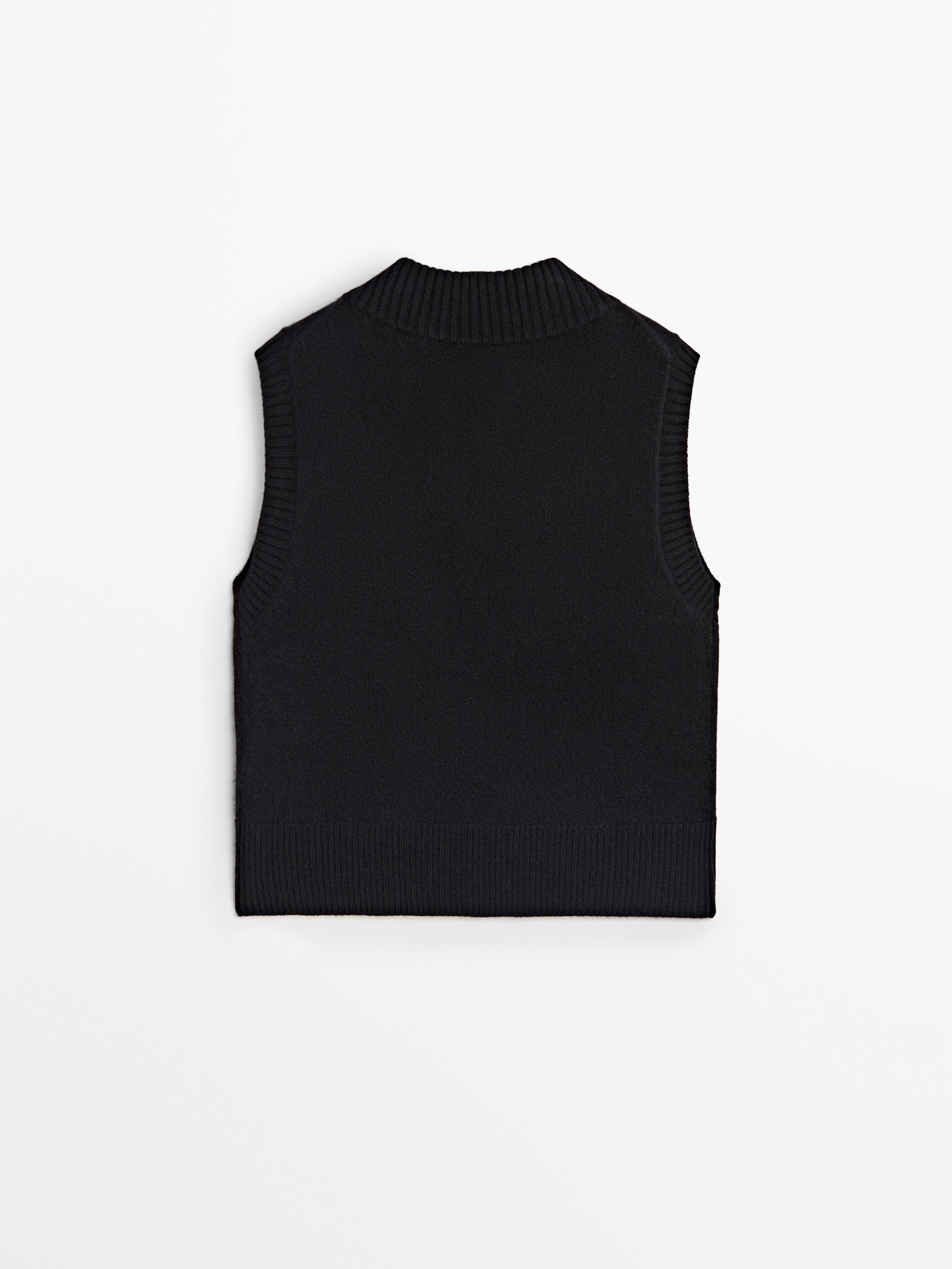 100% cashmere short vest - Massimo Dutti