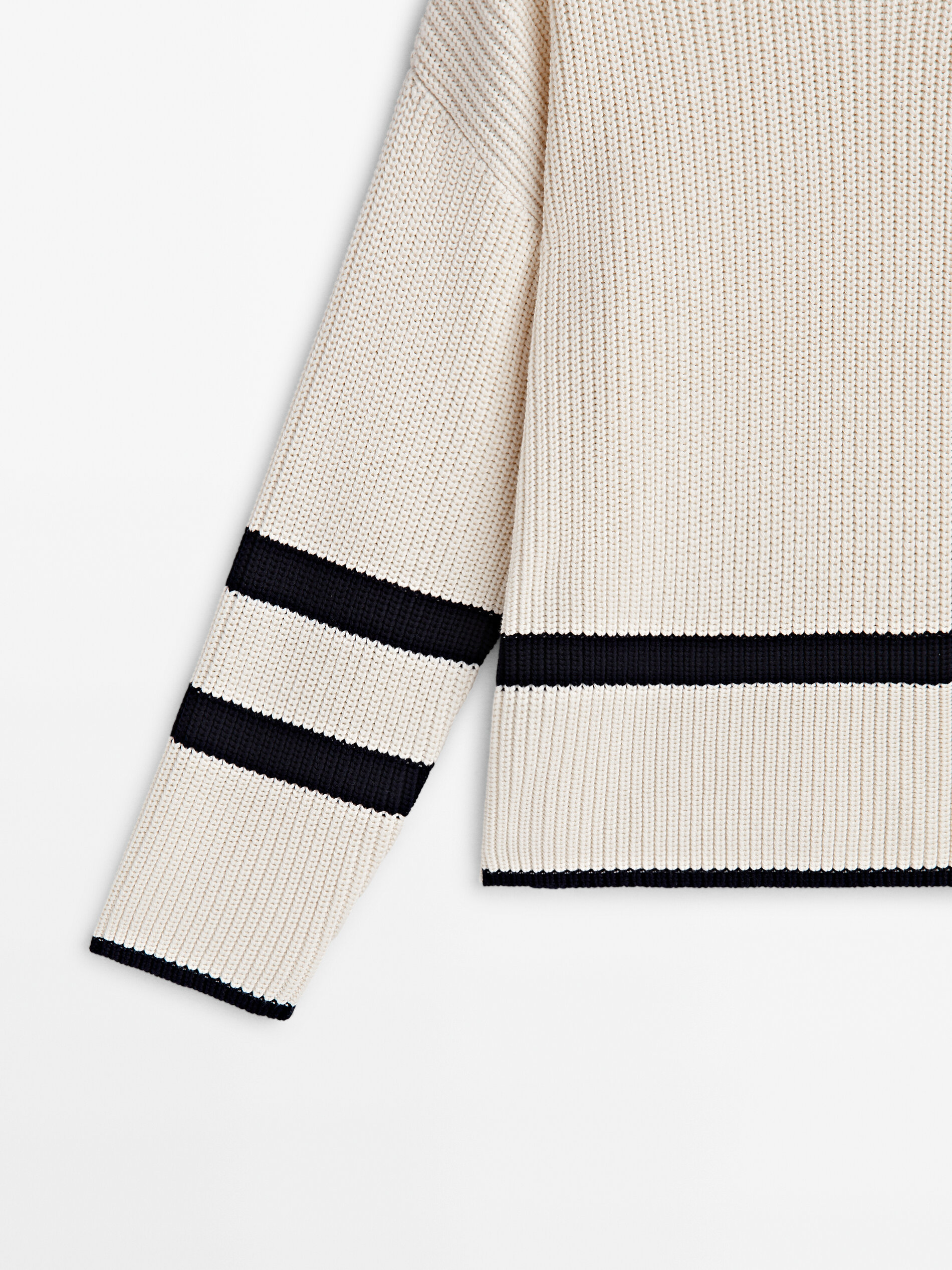 White sweater with stripes hotsell