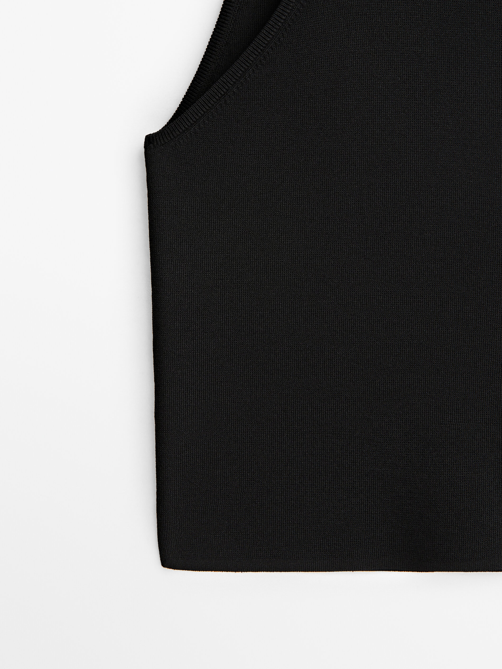 Black sleeveless top Black Dressy Massimo Dutti