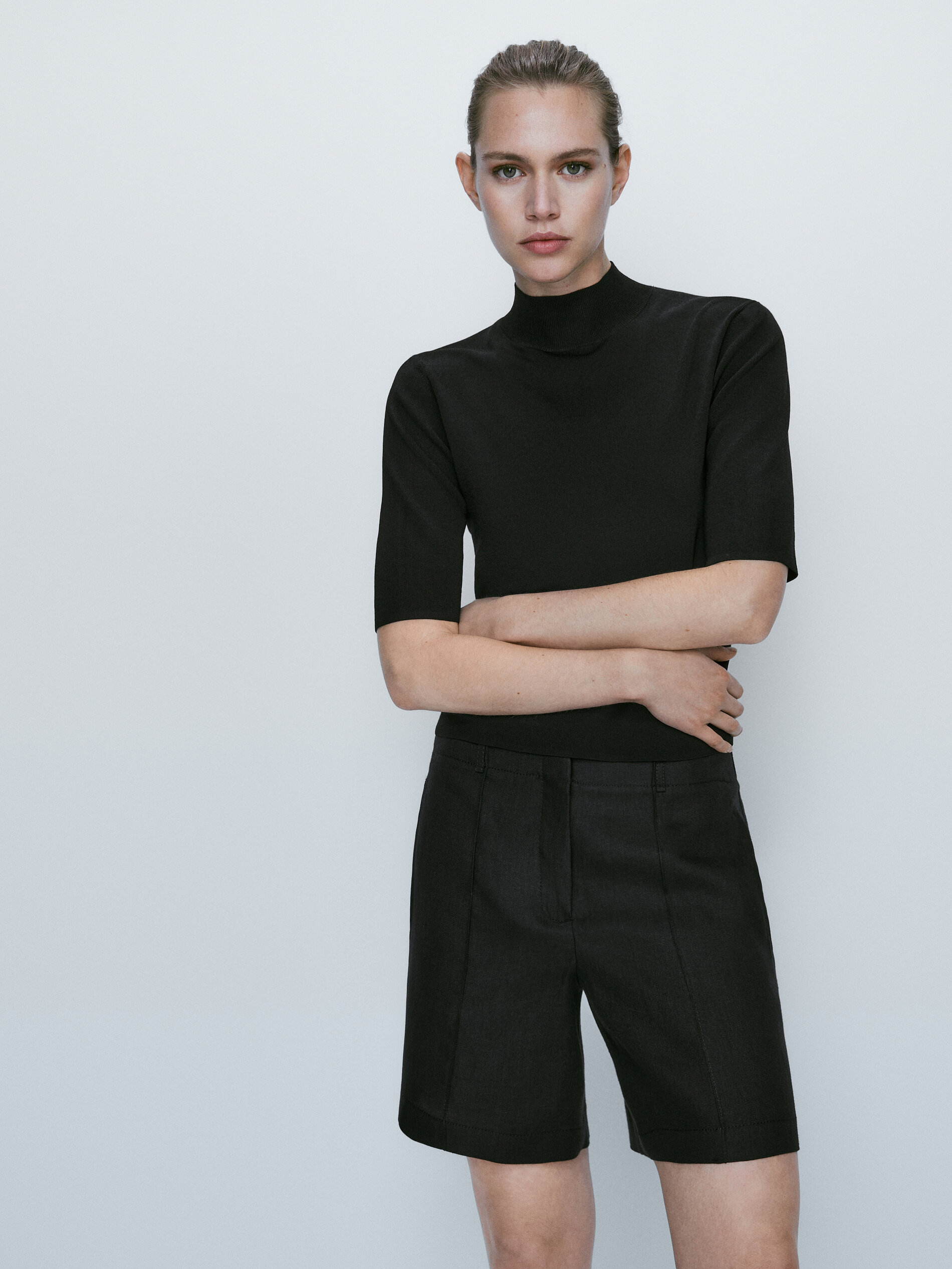 Turtleneck with shorts hot sale
