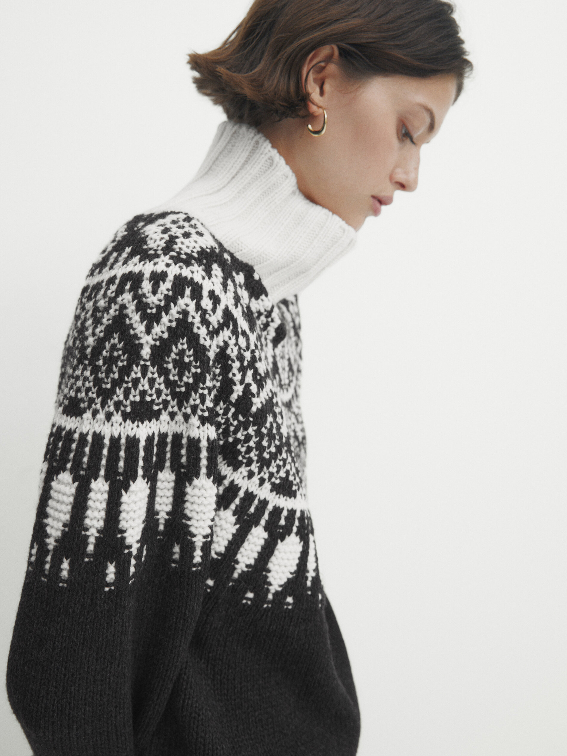 Massimo dutti clearance jacquard sweater