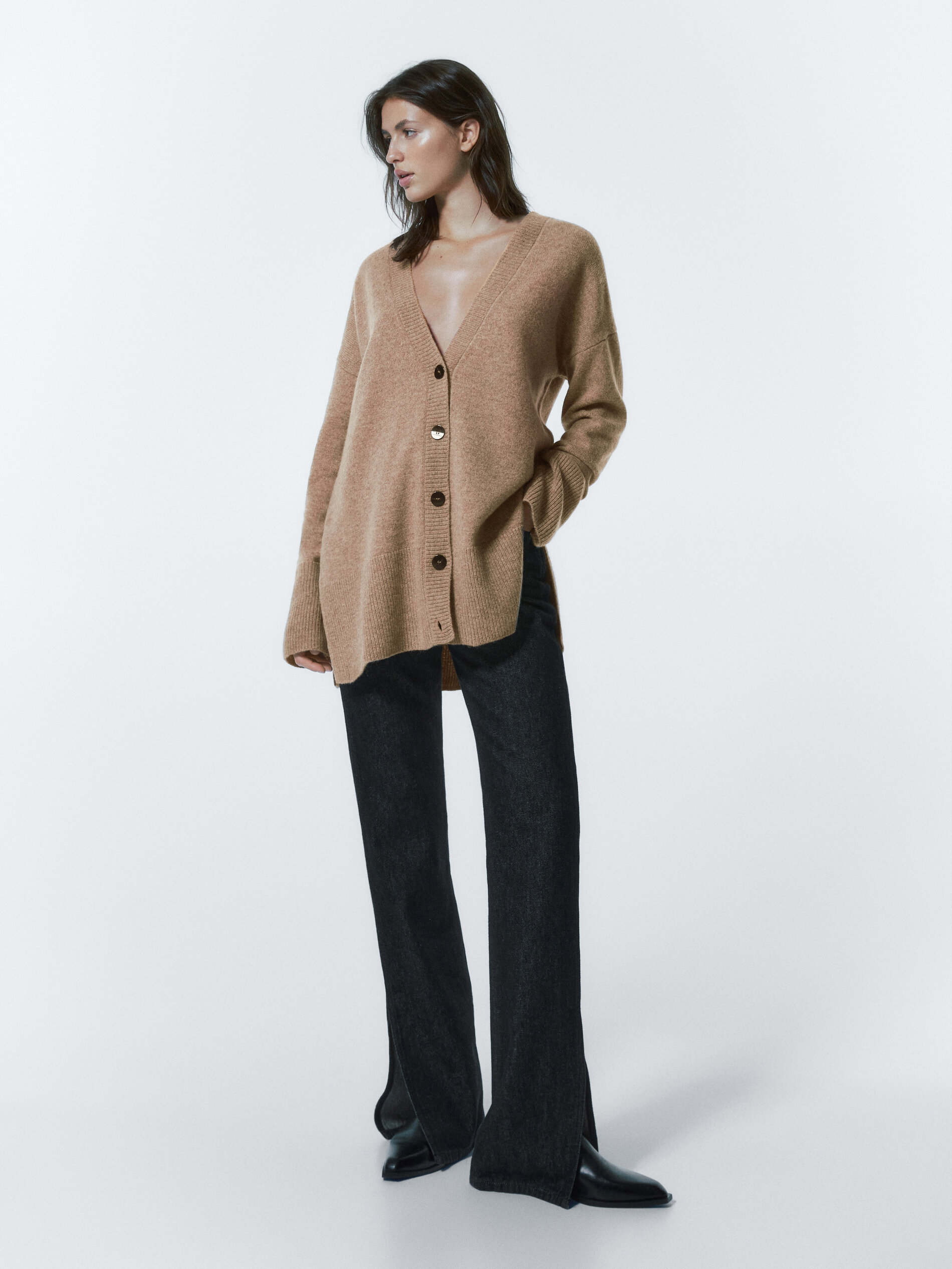 Massimo dutti long cardigan best sale