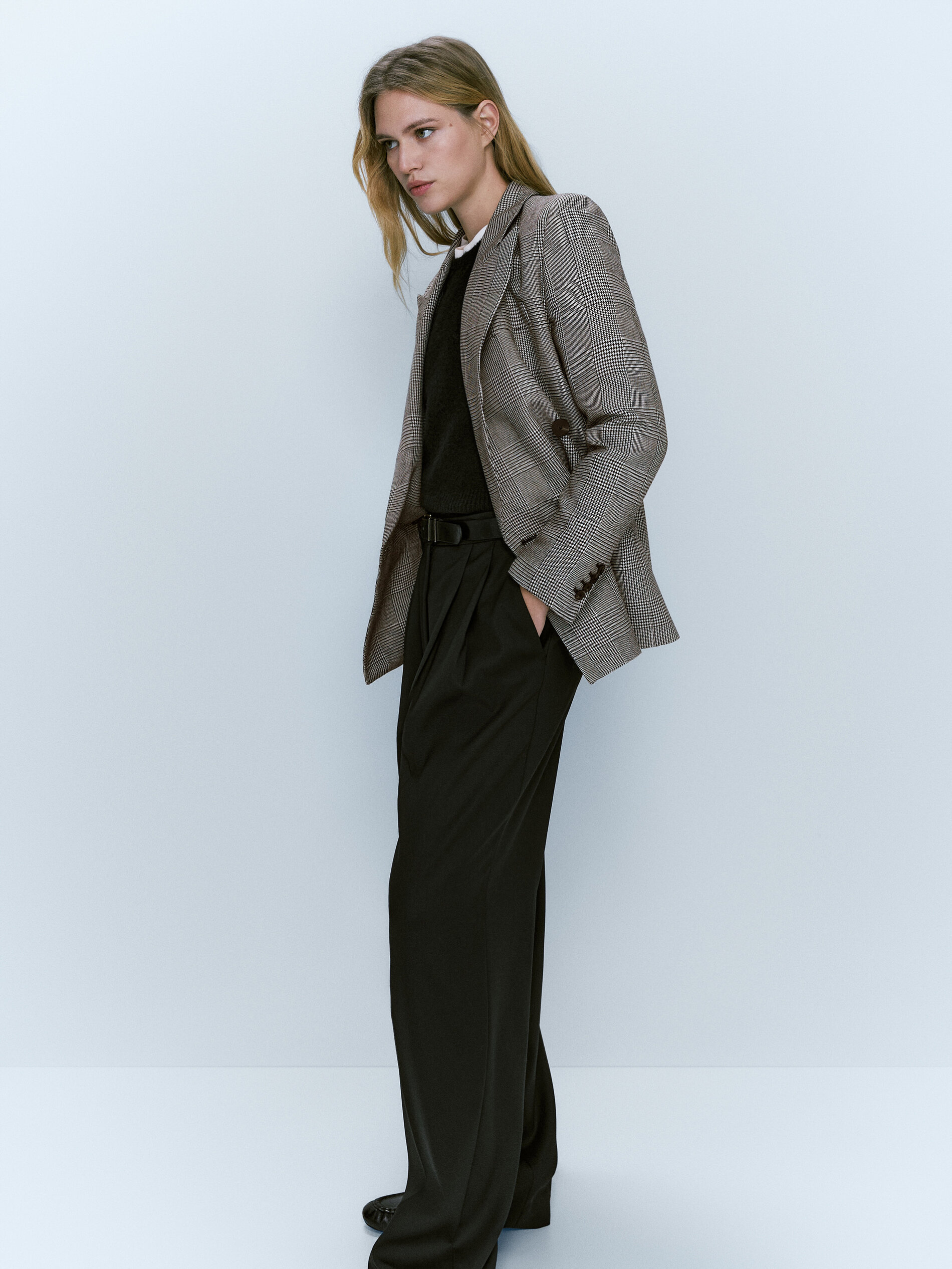 Massimo dutti online checked blazer