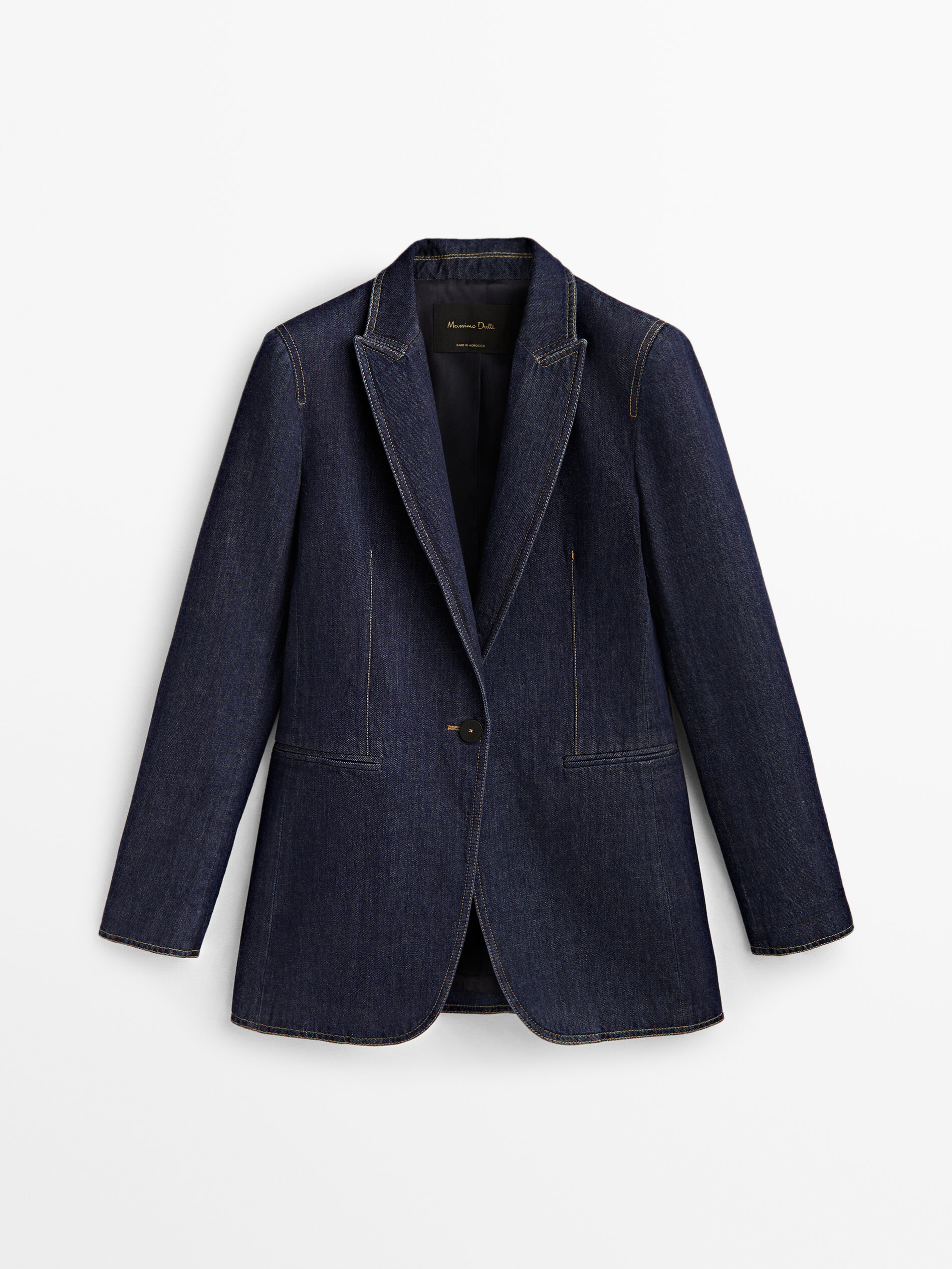 Massimo dutti grey sale blazer